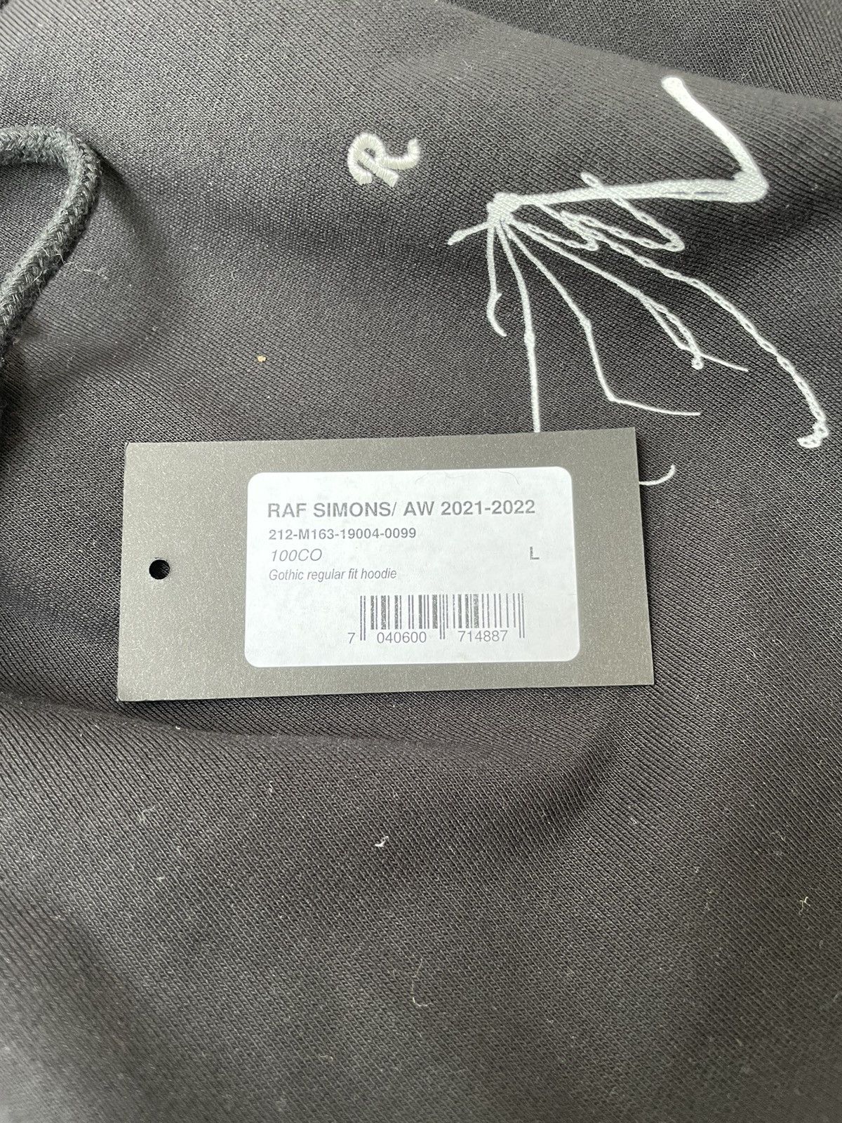 Raf Simons raf simons gothic web hoodie fw21/22 Size US L / EU 52-54 / 3 - 12 Thumbnail