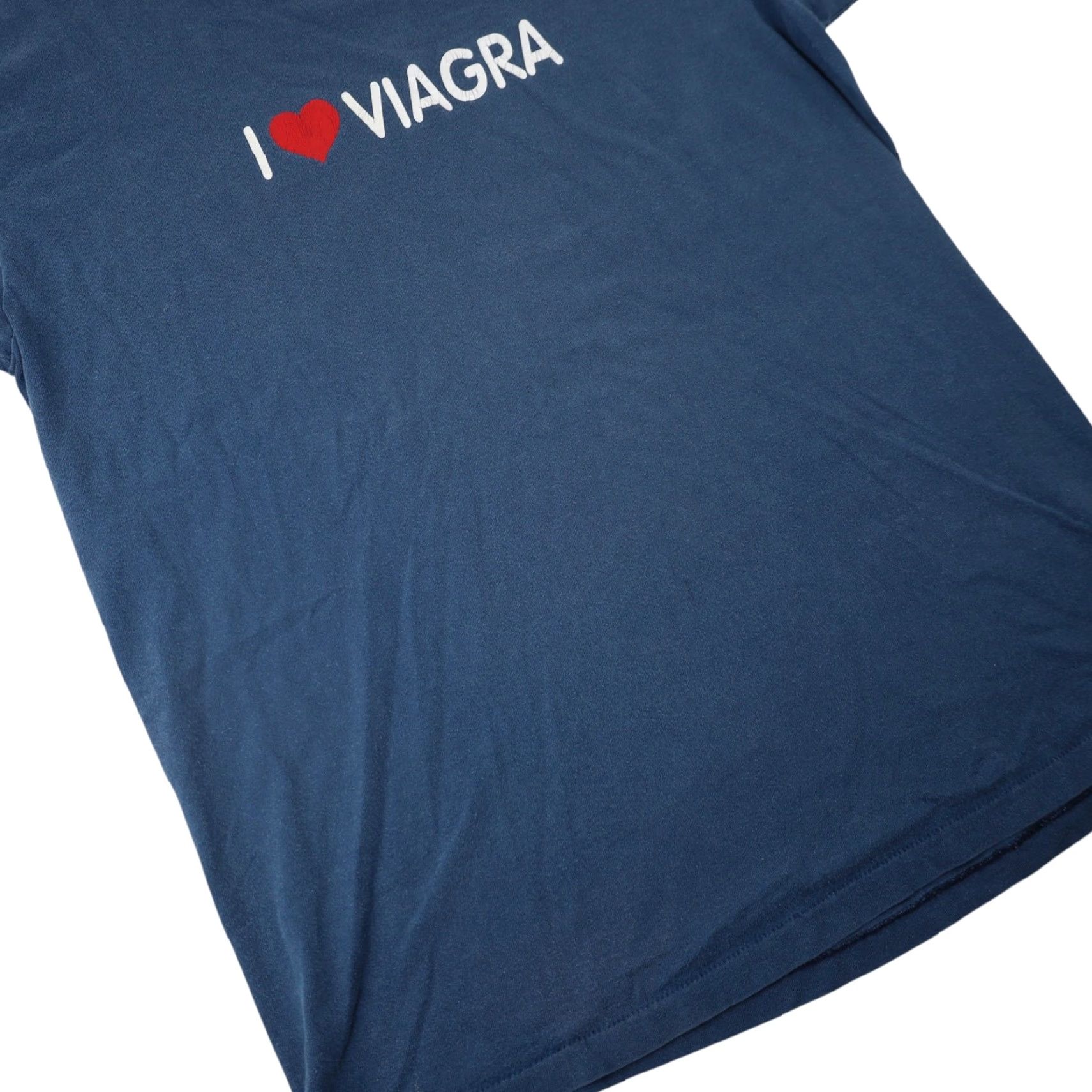 Vintage VINTAGE I Love Viagra Mens Large Graphic T Shirt Blue Size US L / EU 52-54 / 3 - 3 Thumbnail