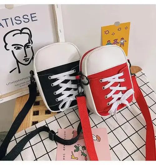 Other Fashion Canvas Crossbody Bag Personality Shoes Shape Size ONE SIZE - 2 Thumbnail