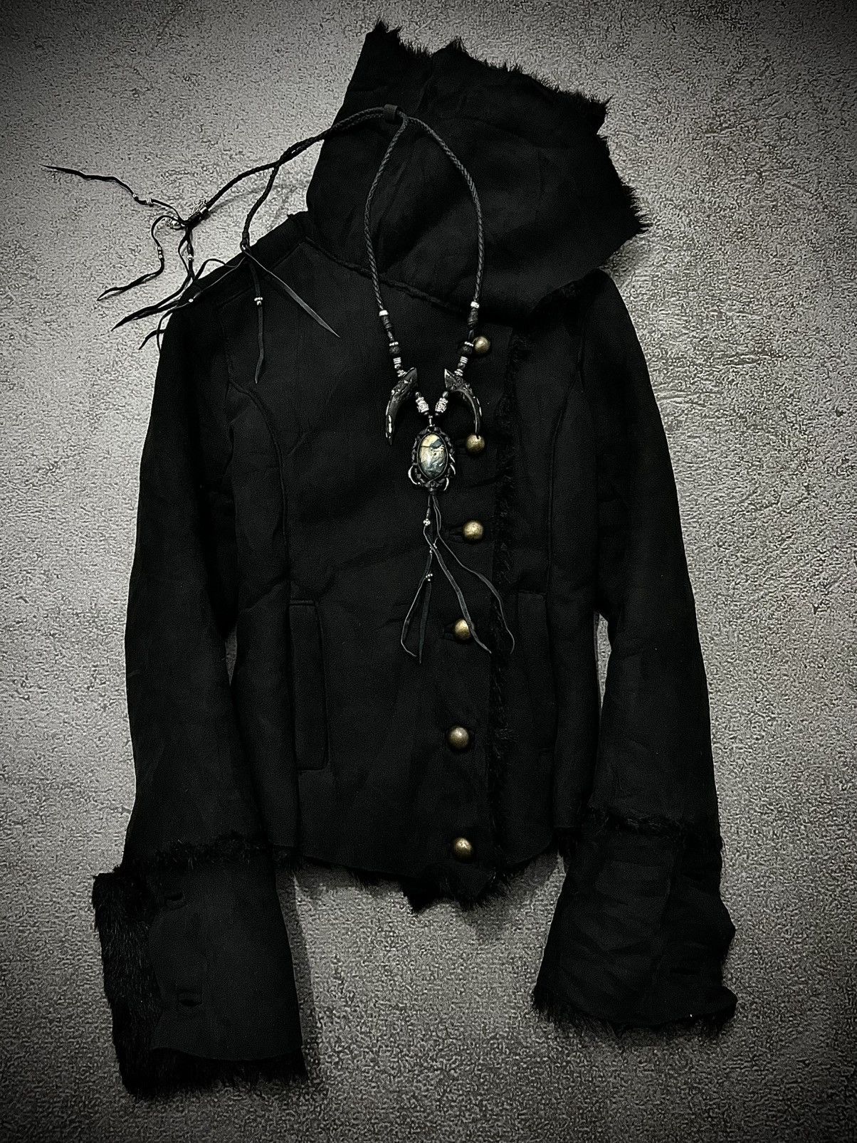 SLY Rare SLY If Six Was Nine Asymmetric Style Suede GothicJacket Size US M / EU 48-50 / 2 - 1 Thumbnail