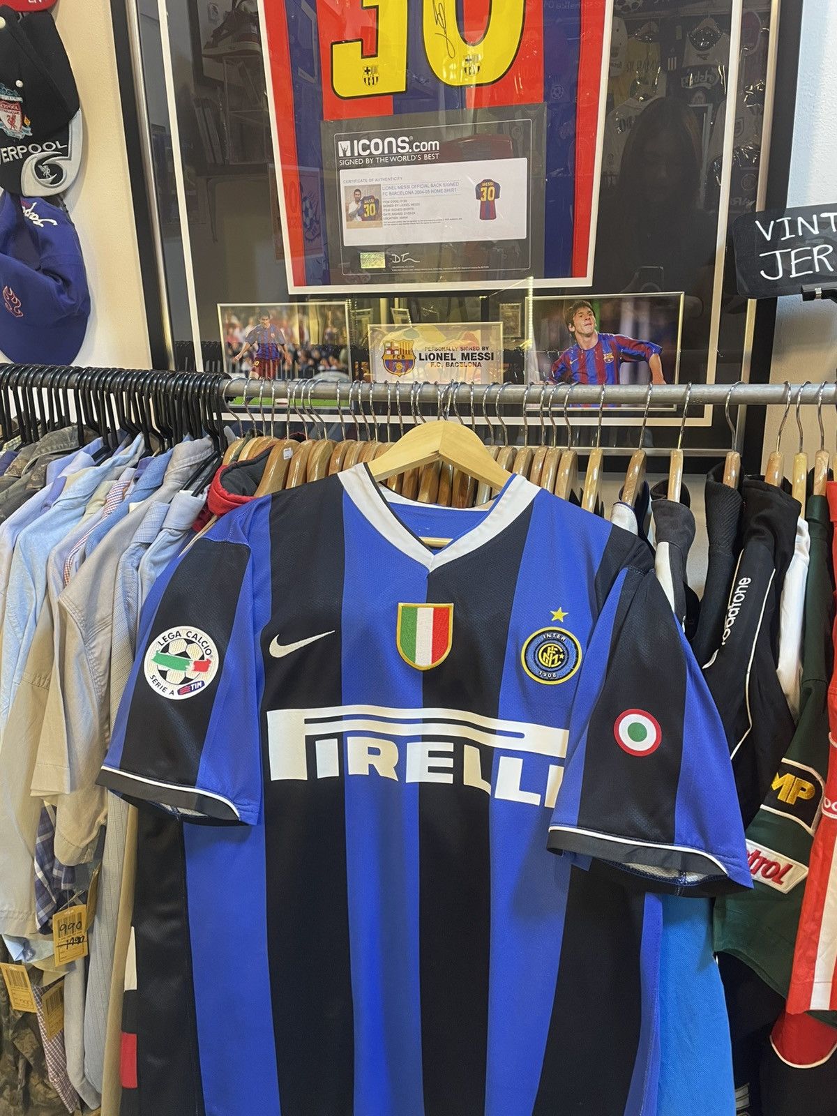 Nike 2006-2007 Inter Milan Home Kit ADRIANO 10 Size US L / EU 52-54 / 3 - 3 Thumbnail