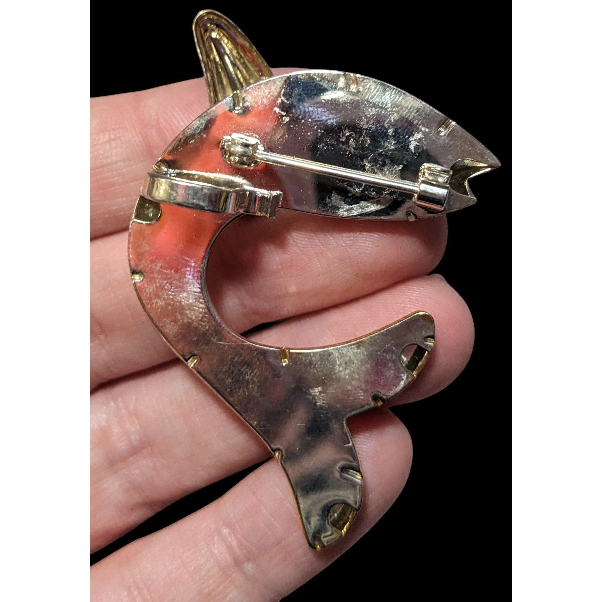 Other Vintage Silver And Gold Tone Fish Brooch/Pendant Size ONE SIZE - 4 Thumbnail
