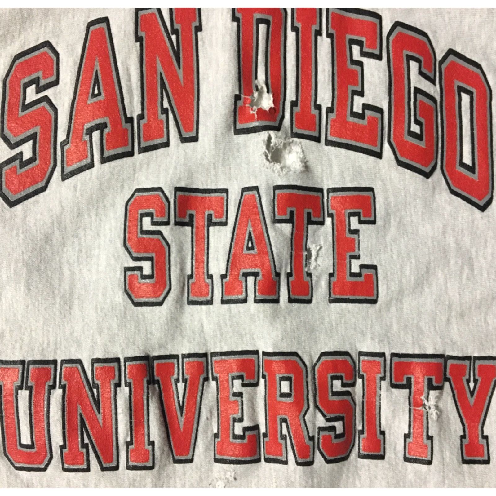 Champion VINTAGE Champion Reverse Weave Sweatshirt, 80s, San Diego State, Gray, 2XL, Pullover, Men Size US XXL / EU 58 / 5 - 2 Thumbnail
