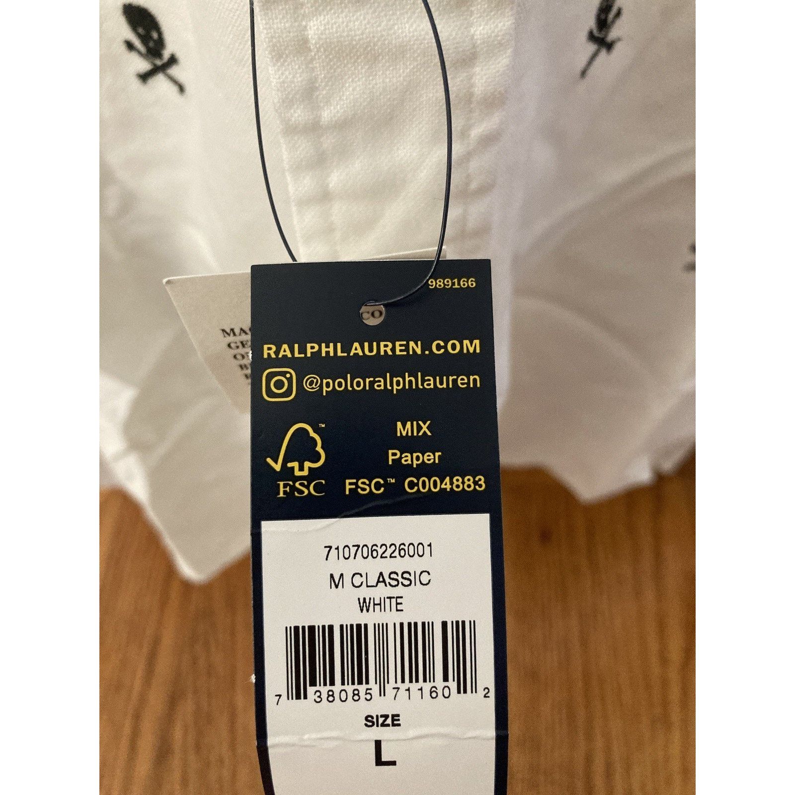 Polo Ralph Lauren NWT Ralph Lauren Skull Crossbones Logo Shirt White L Size US L / EU 52-54 / 3 - 2 Thumbnail