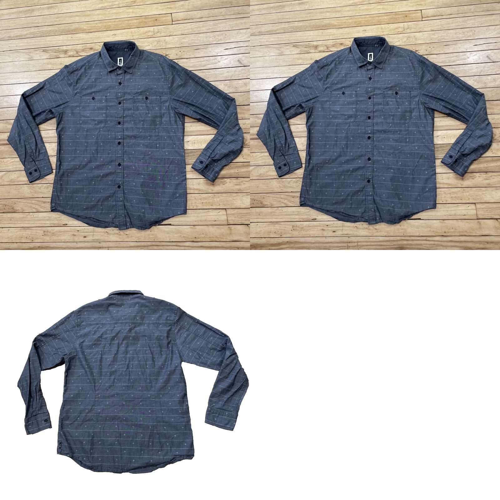 Vintage HOWE Shirt Men XL Polka Dots Print Western Talisman AOP Pockets XL Gray Stripe Size US XL / EU 56 / 4 - 11 Thumbnail