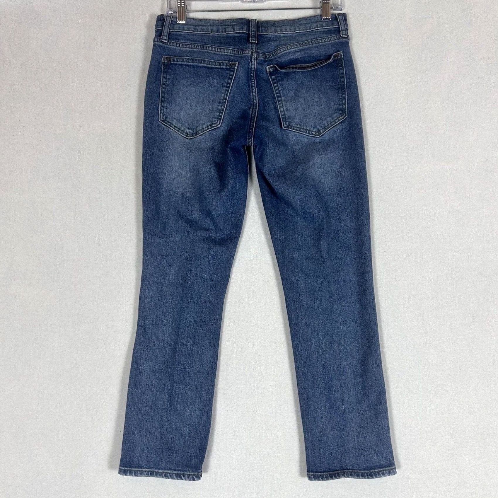 Gap Gap 1969 Jeans Womens Size 27R Ankle Blue Cotton Stretch Denim 5-Pocket Straight Regular Rise Mid Vintage: No Size 27" / US 4 / IT 40 - 5 Thumbnail