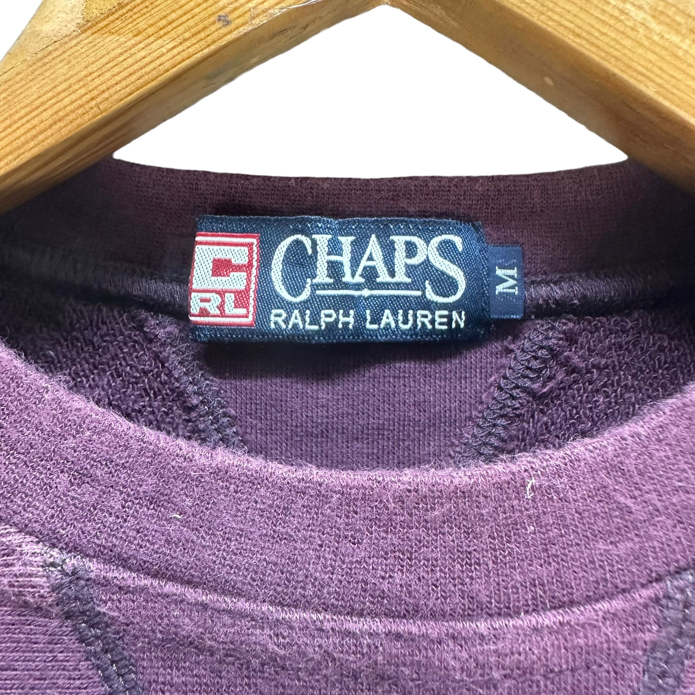 Chaps Ralph Lauren CHAPS RALPH LAUREN BIG LOGO PURPLE SWEATSHIRTS #8601-017 Size US M / EU 48-50 / 2 - 7 Thumbnail