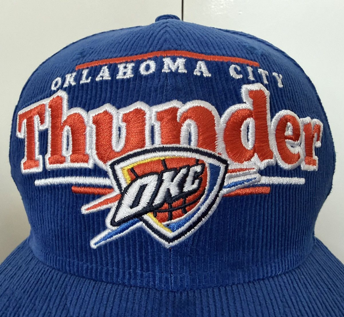 New Era OKC OKLAHOMA CITY THUNDER NEW ERA SNAPBACK HAT NBA CORDUROY Size ONE SIZE - 3 Thumbnail