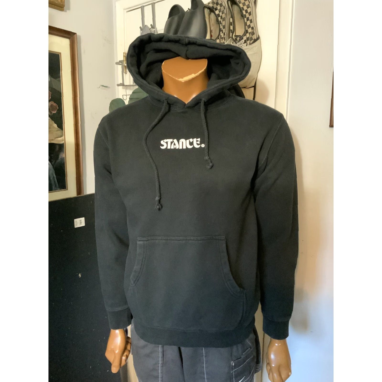 Vintage Stance Hoodie Sweatshirt Pullover Heavyweight Black Standard Fit Sz. S Men Mens Black Sweatshirt Hoodie S Size US S / EU 44-46 / 1 - 7 Thumbnail