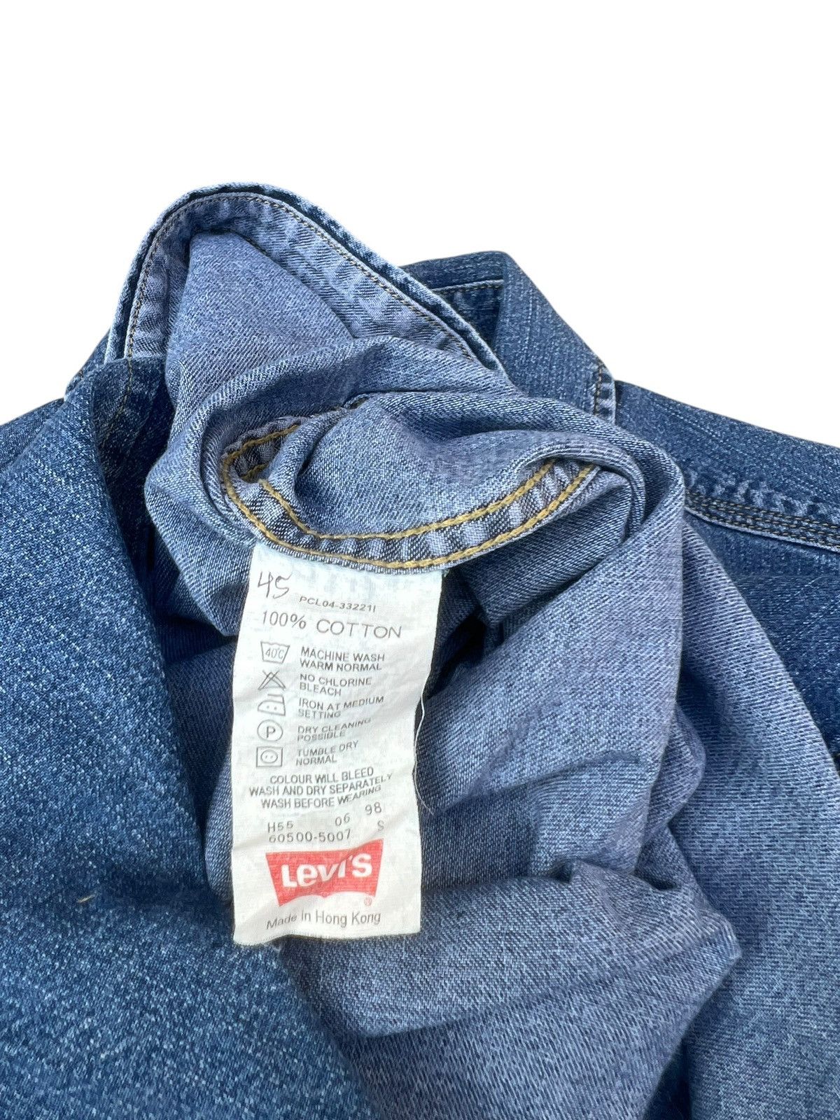 Levi's Vintage 1998 Levi’s Fade Blue Denim Work Shirt Size US M / EU 48-50 / 2 - 18 Thumbnail
