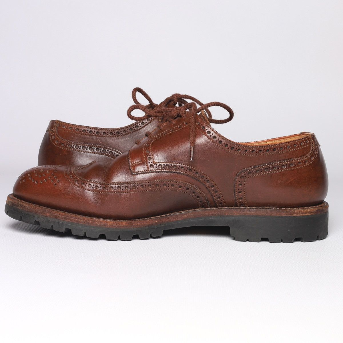 Crockett & Jones × Other UK Alt Wien by Crockett Jones Budapest Derby Leather Shoes Size US 10 / EU 43 - 4 Thumbnail