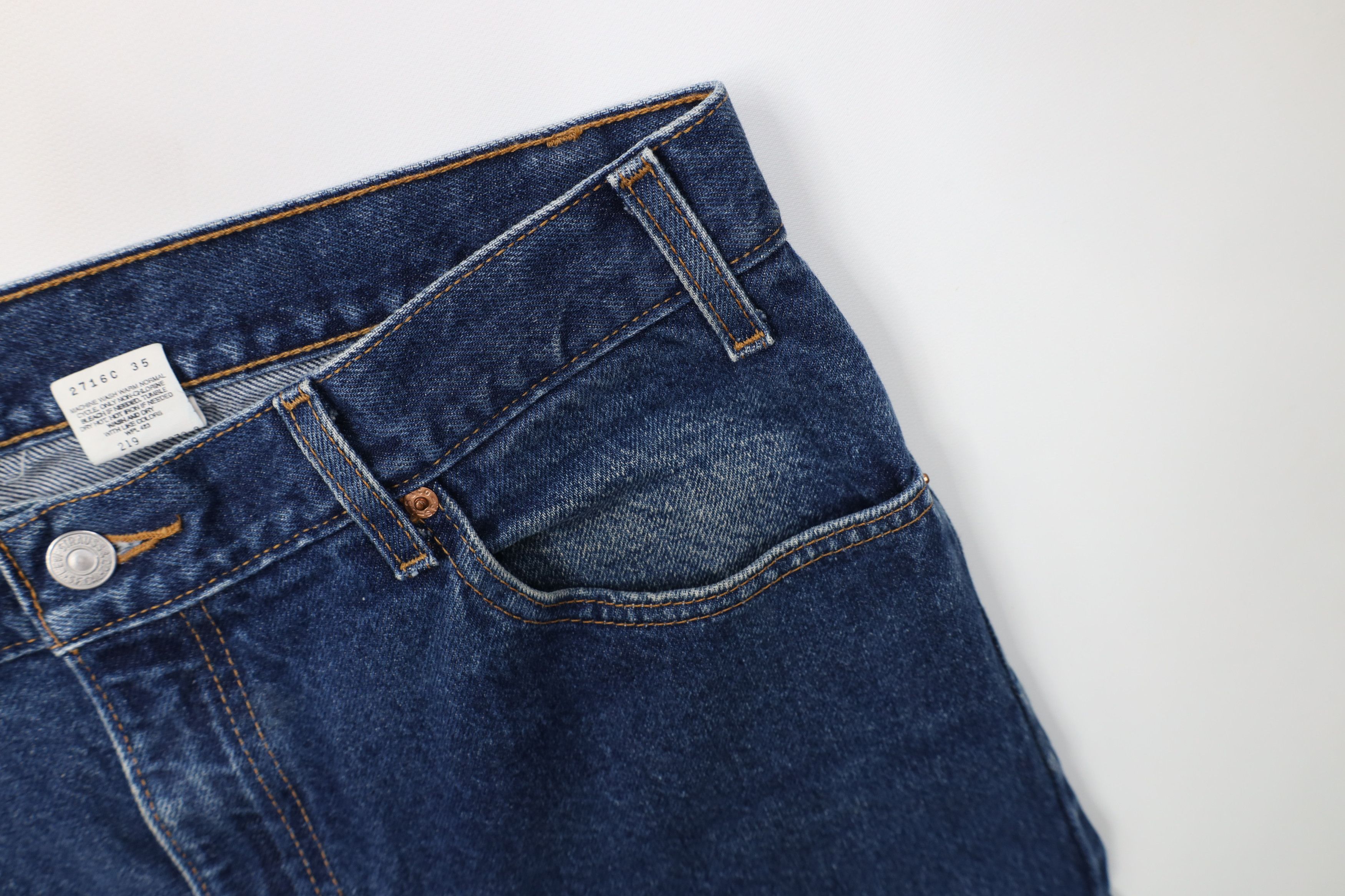 Levi's Vintage Y2K 2000 Levis 505 Fit Straight Leg Denim Jeans Size US 36 / EU 52 - 6 Thumbnail