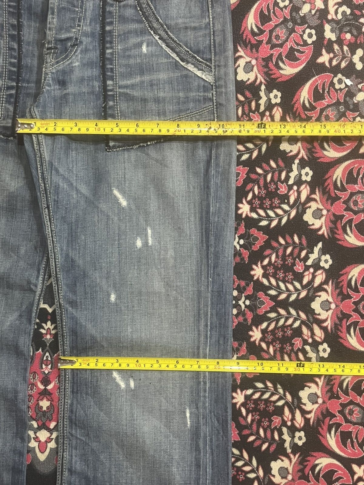 Jimmy Taverniti Jimmy Taverniti Bushpants Style Buttonfly Fringe Flare Jeans Size US 30 / EU 46 - 17 Thumbnail