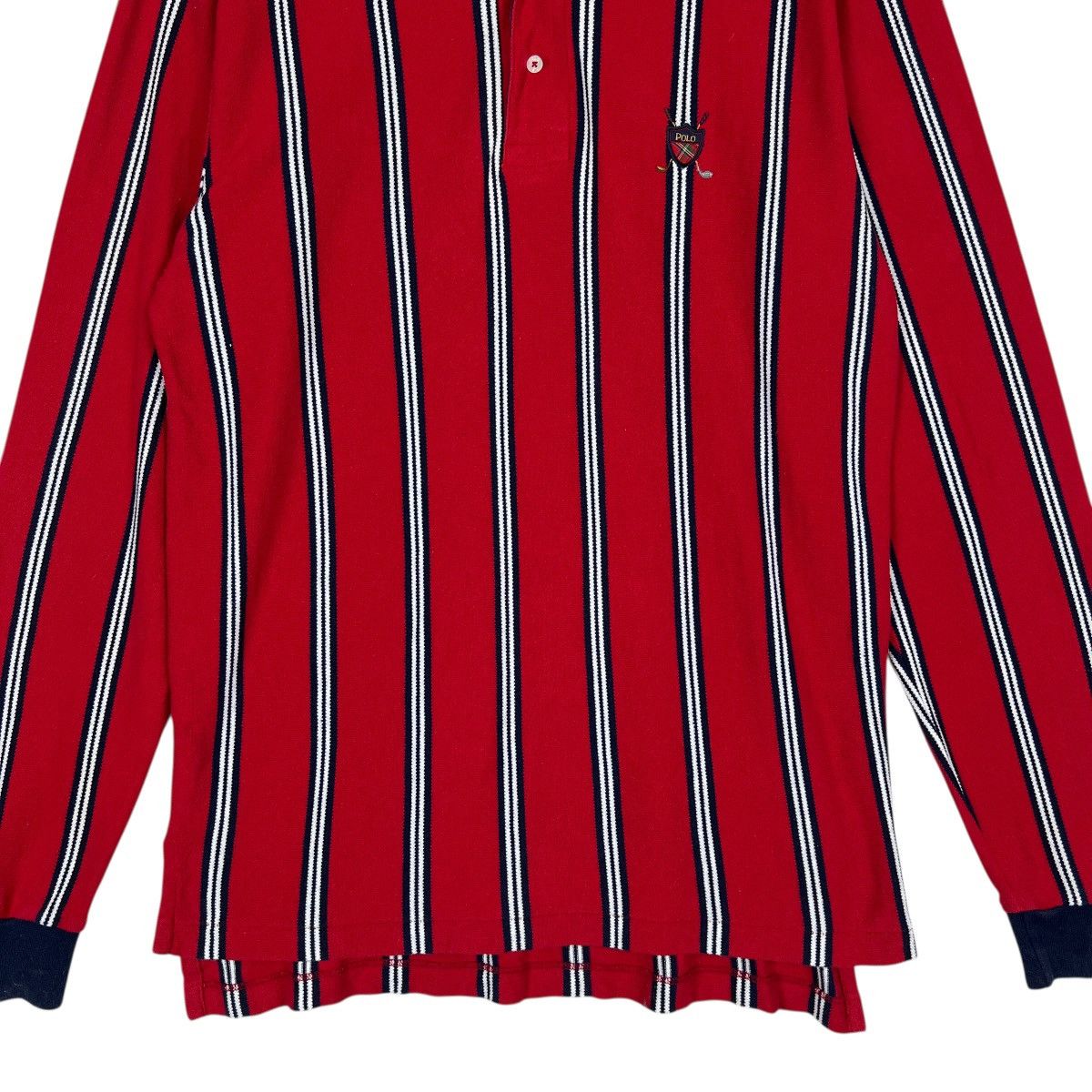 Polo Ralph Lauren Vintage Polo Golf Ralph Lauren Stripe Polo Long Sleeve Size US L / EU 52-54 / 3 - 5 Thumbnail