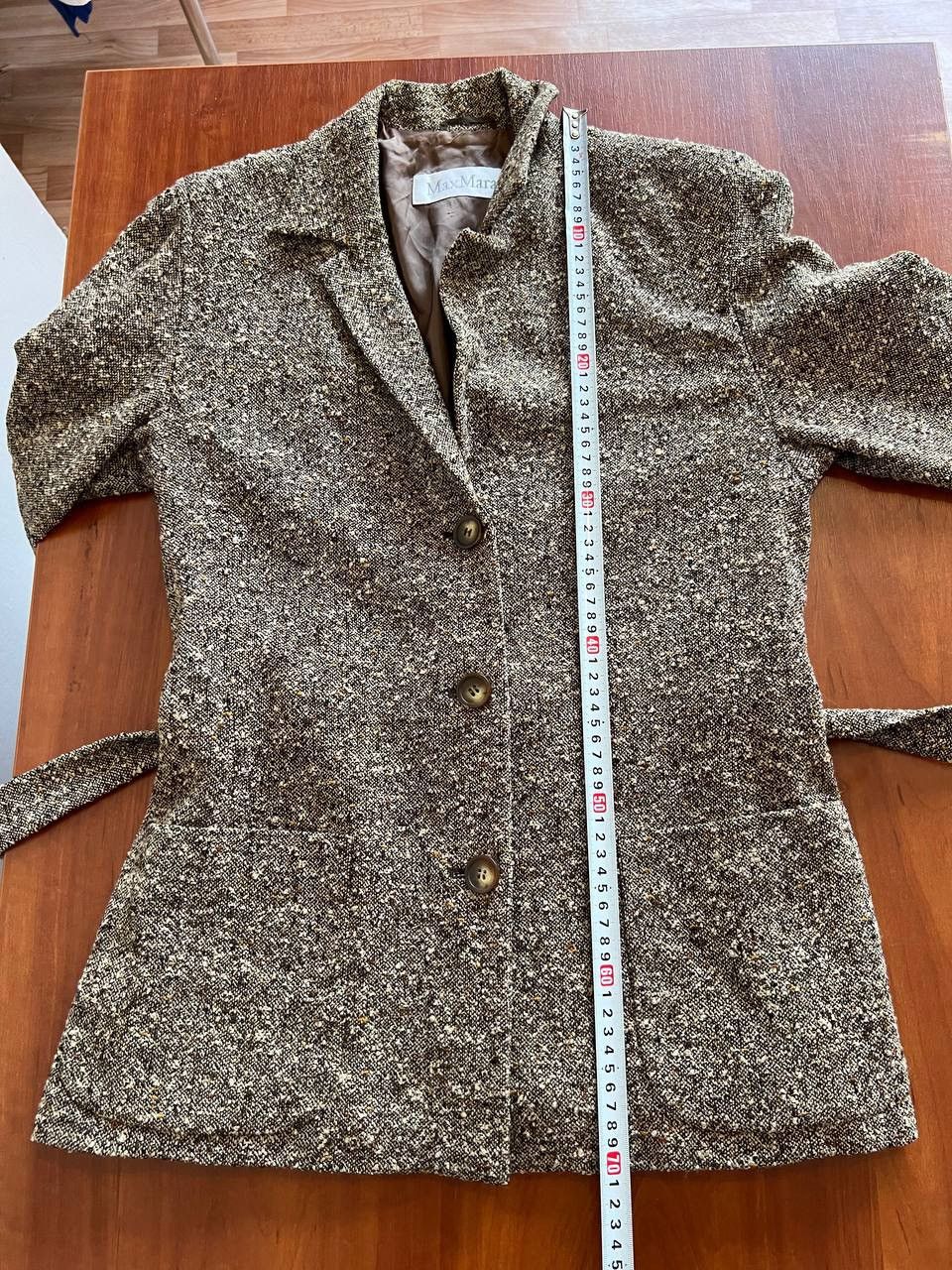 Max Mara MAX MARA WOOL BLEND BELTED BUTTON BLAER JACKET COAT WOMAN 10 Size L / US 10 / IT 46 - 15 Thumbnail