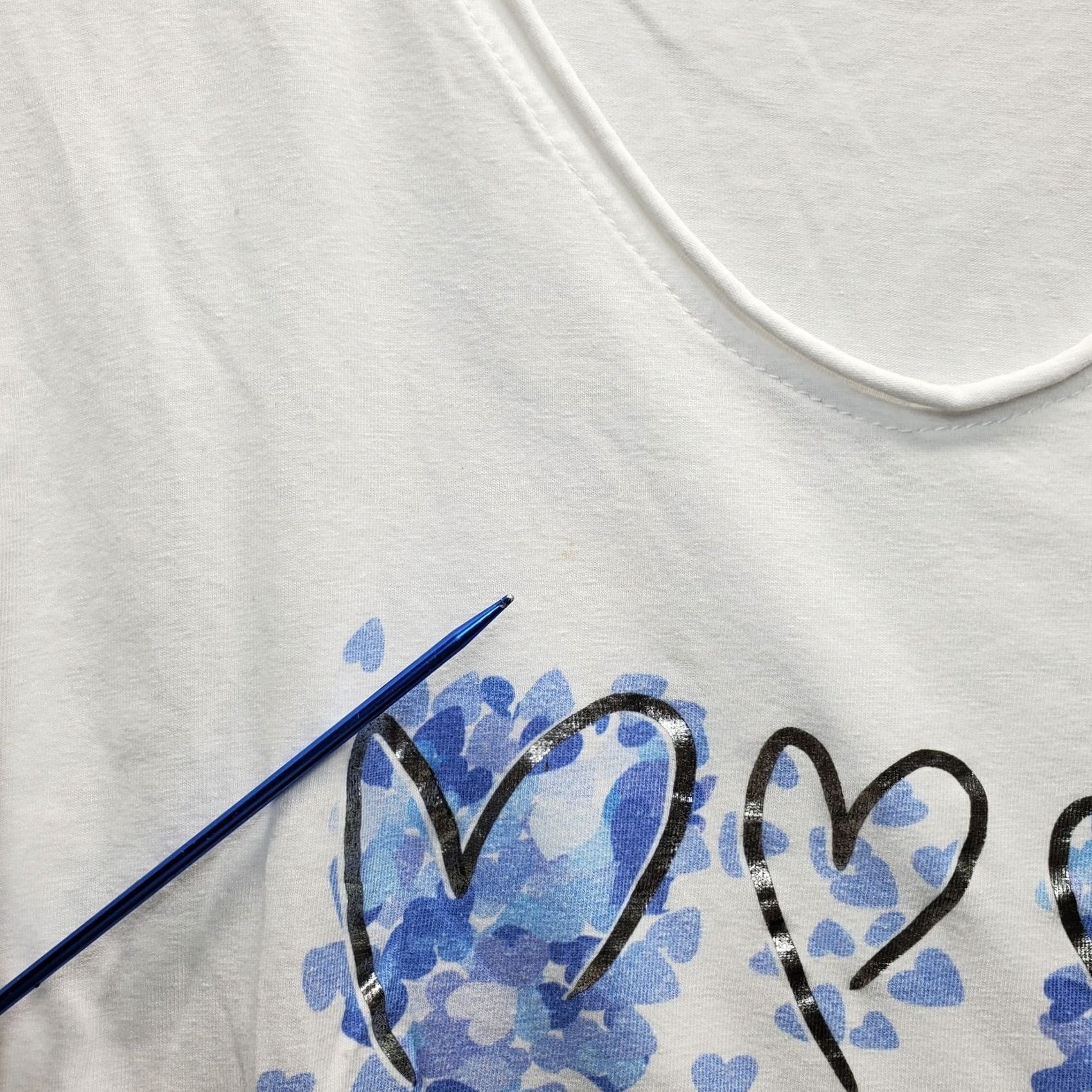 Vintage Femme Fatale Womens T-Shirt White Heart Print Short Sleeve High Low Size L / US 10 / IT 46 - 5 Thumbnail