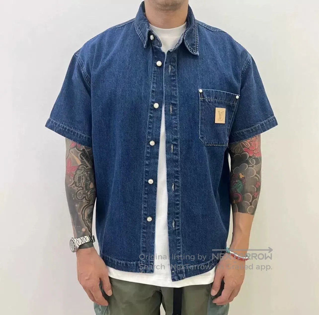 Louis Vuitton Louis Vuitton SS25 Denim Logo Shirt. Size US XS / EU 42 / 0 - 9 Thumbnail