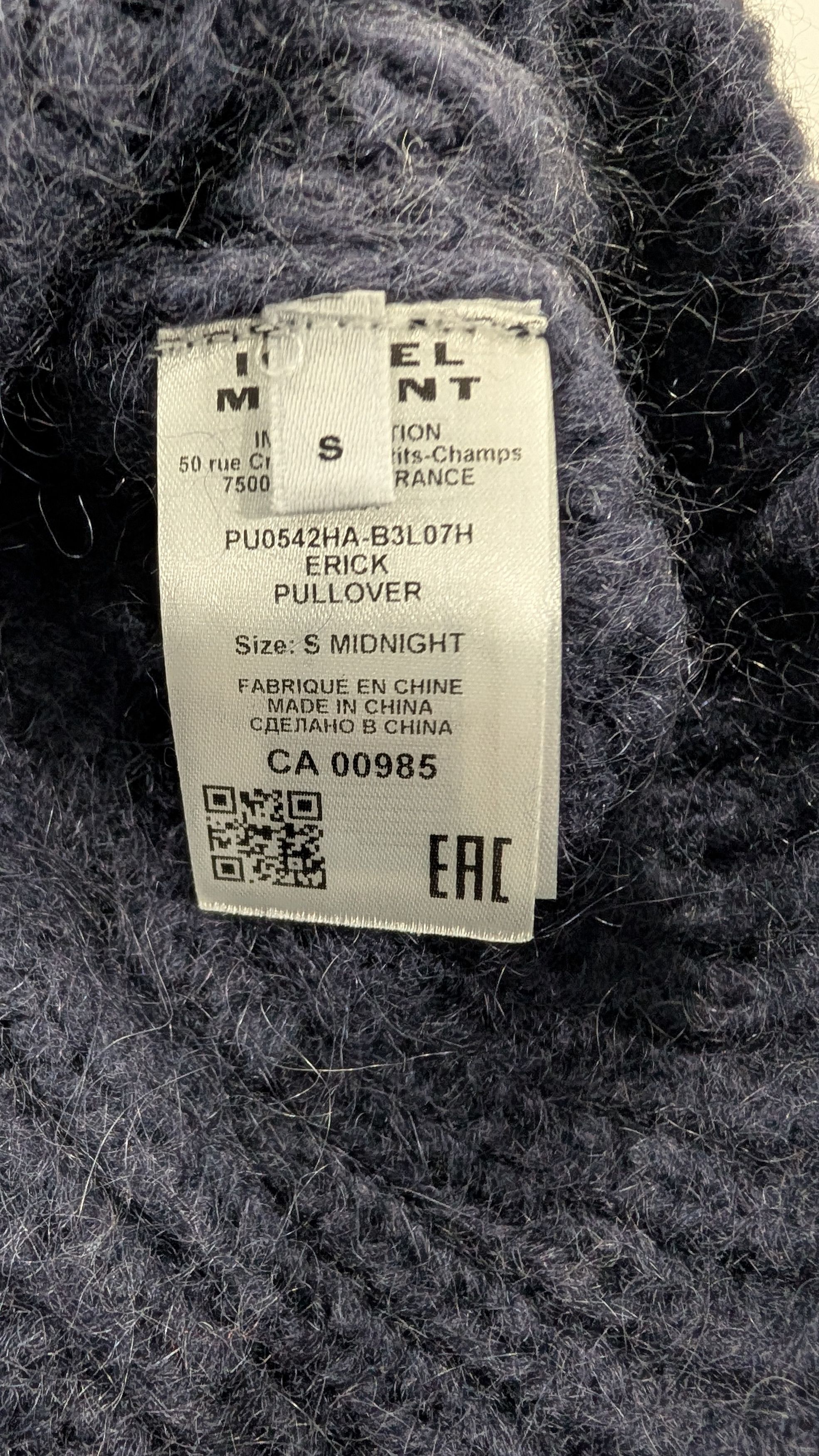 Isabel Marant Isabel Marant Erik Sweater Mohair Midnight Blue Cable Knit Size US S / EU 44-46 / 1 - 12 Thumbnail