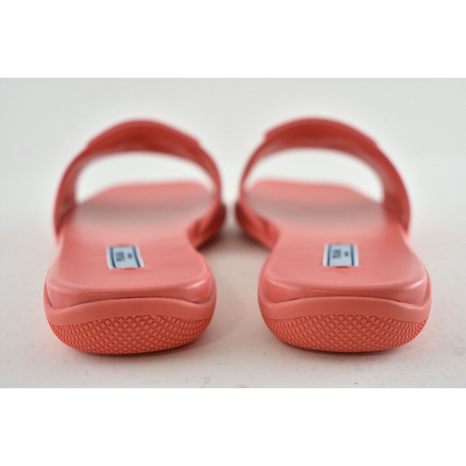 Prada Prada Corallo Red Rubber Leather Triangle Logo Slide Sandal Size US 9.5 / IT 39.5 - 11 Thumbnail