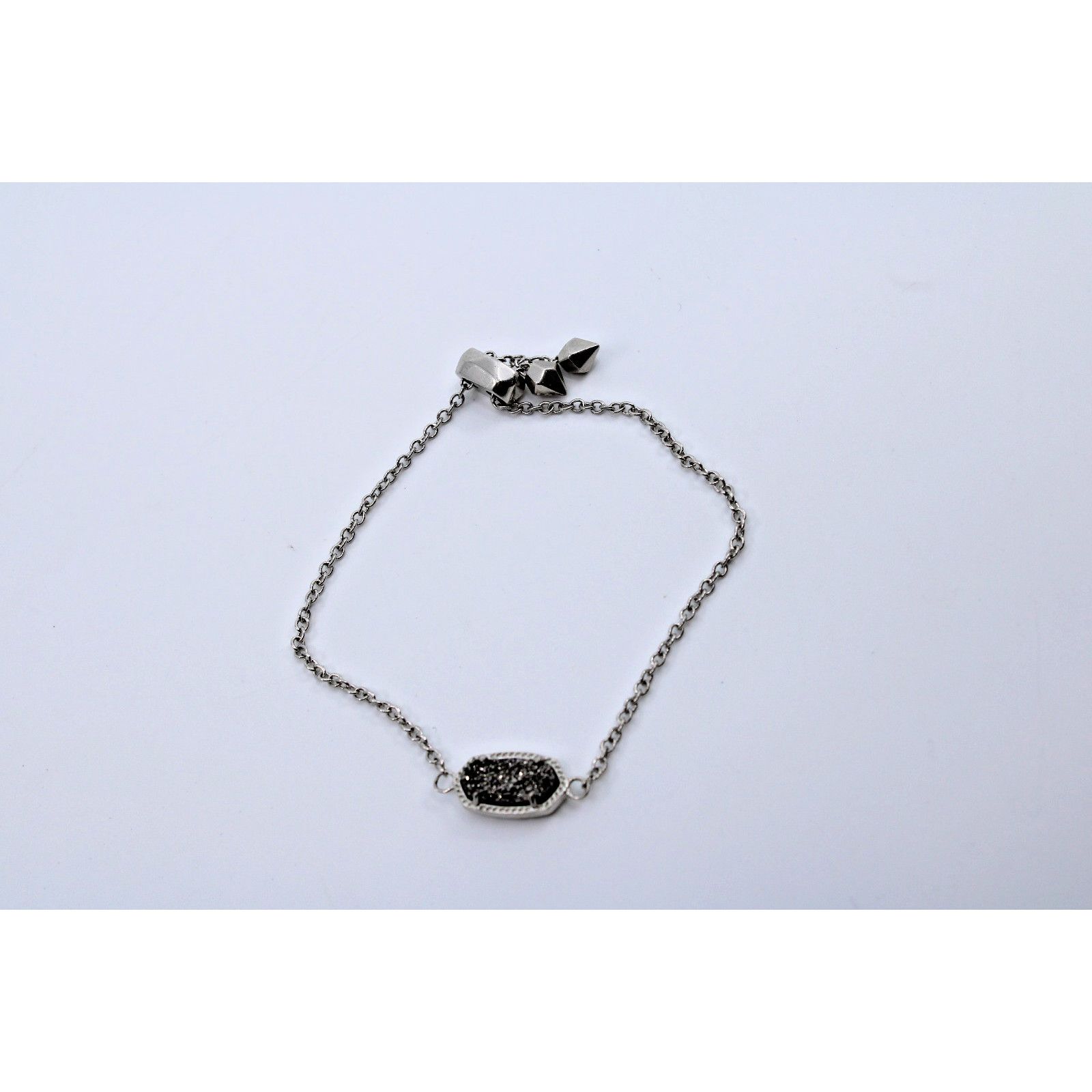 Kendra Scott KENDRA SCOTT Elaina Adjustable Chain Bracelet Platinum Drusy Size ONE SIZE - 1 Thumbnail