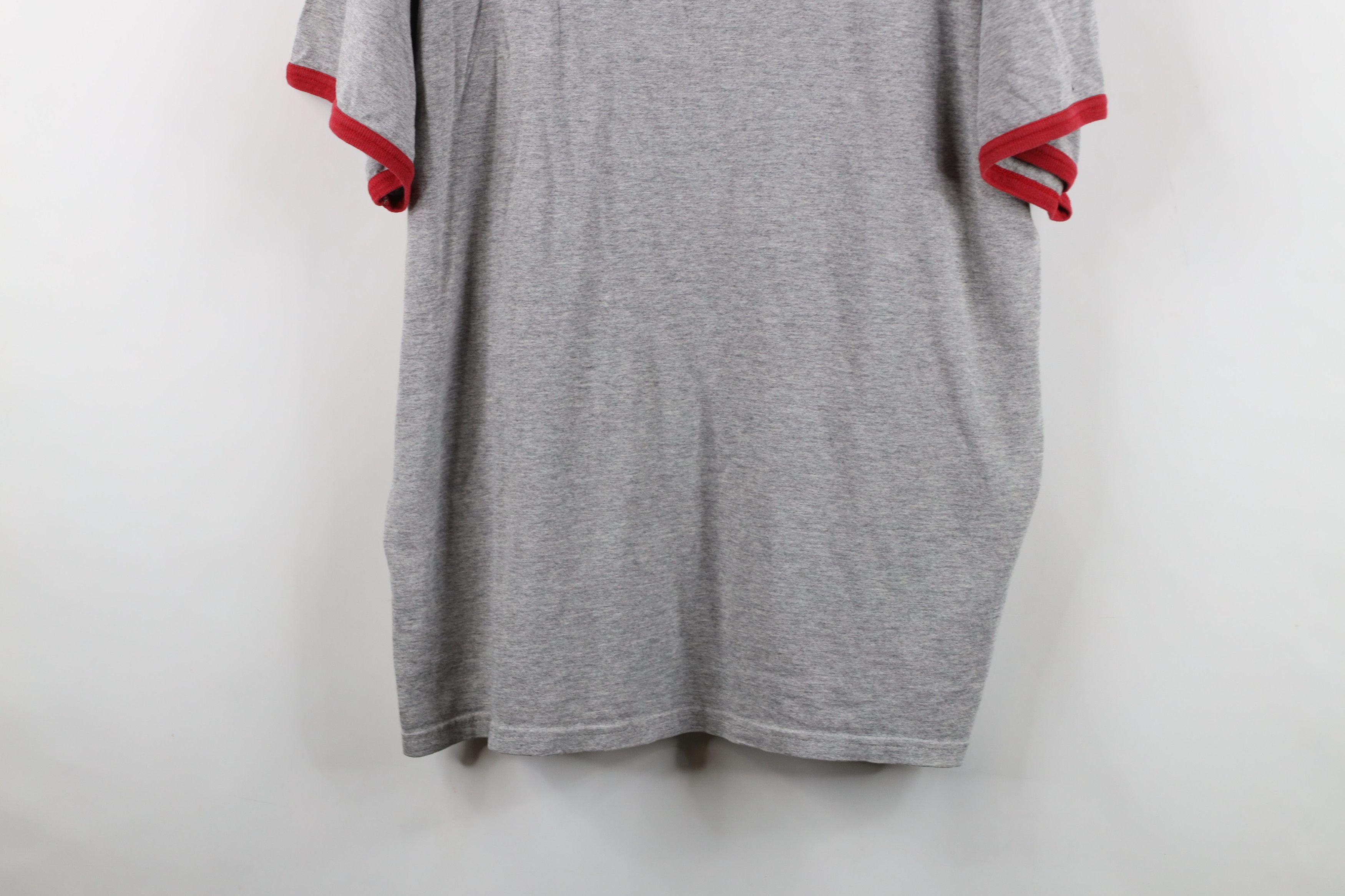Nike Vintage 90s Nike Scott Mini Swoosh Ringer T-Shirt Gray Size US XXL / EU 58 / 5 - 3 Thumbnail