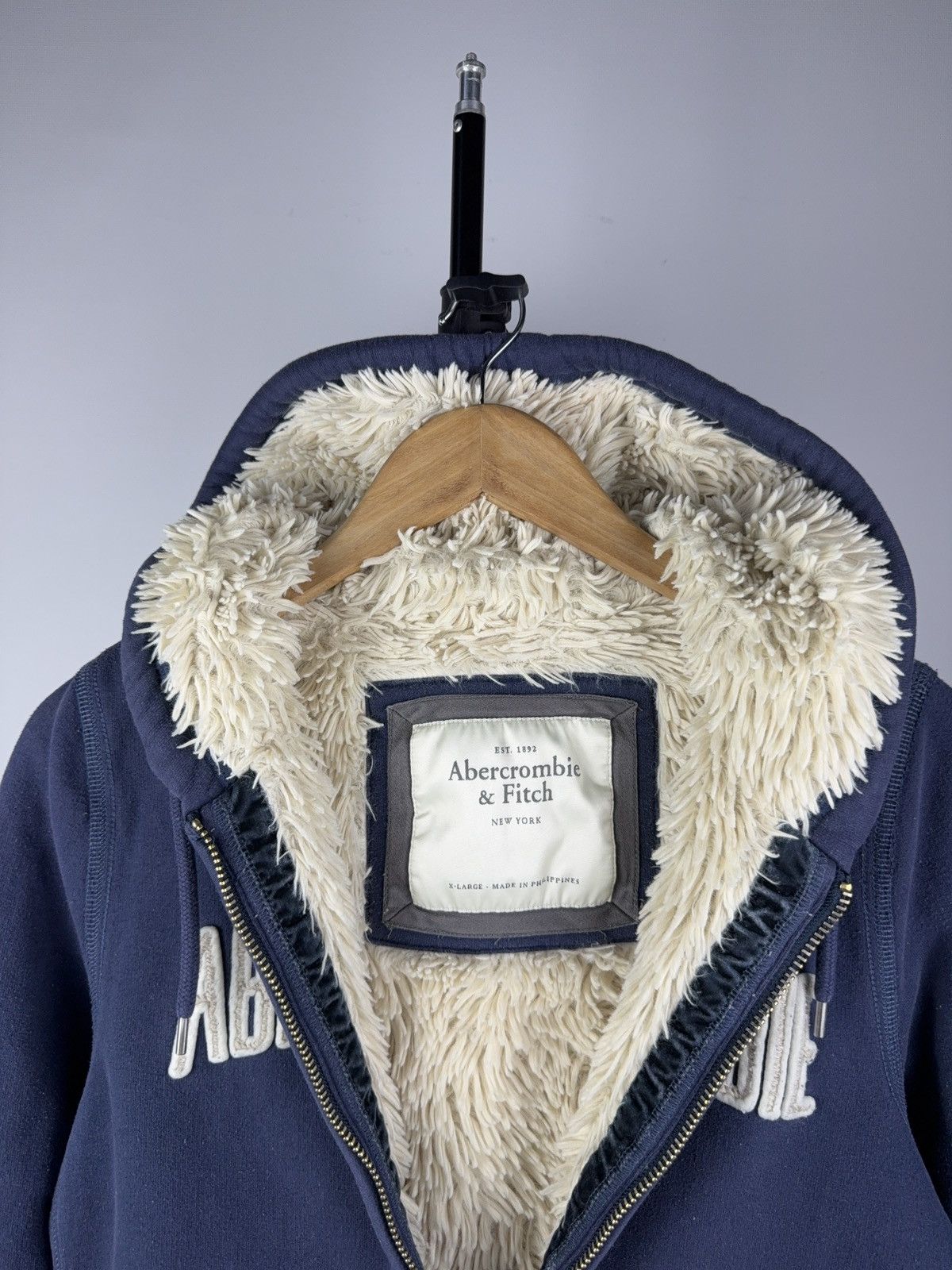 If Six Was Nine × Japanese Brand × Le Grande Bleu (L.G.B.) Vintage Abercrombie Fur Hoodie Sherpa Ifsixwasnine Lgb Style Size XL / US 12-14 / IT 48-50 - 5 Thumbnail