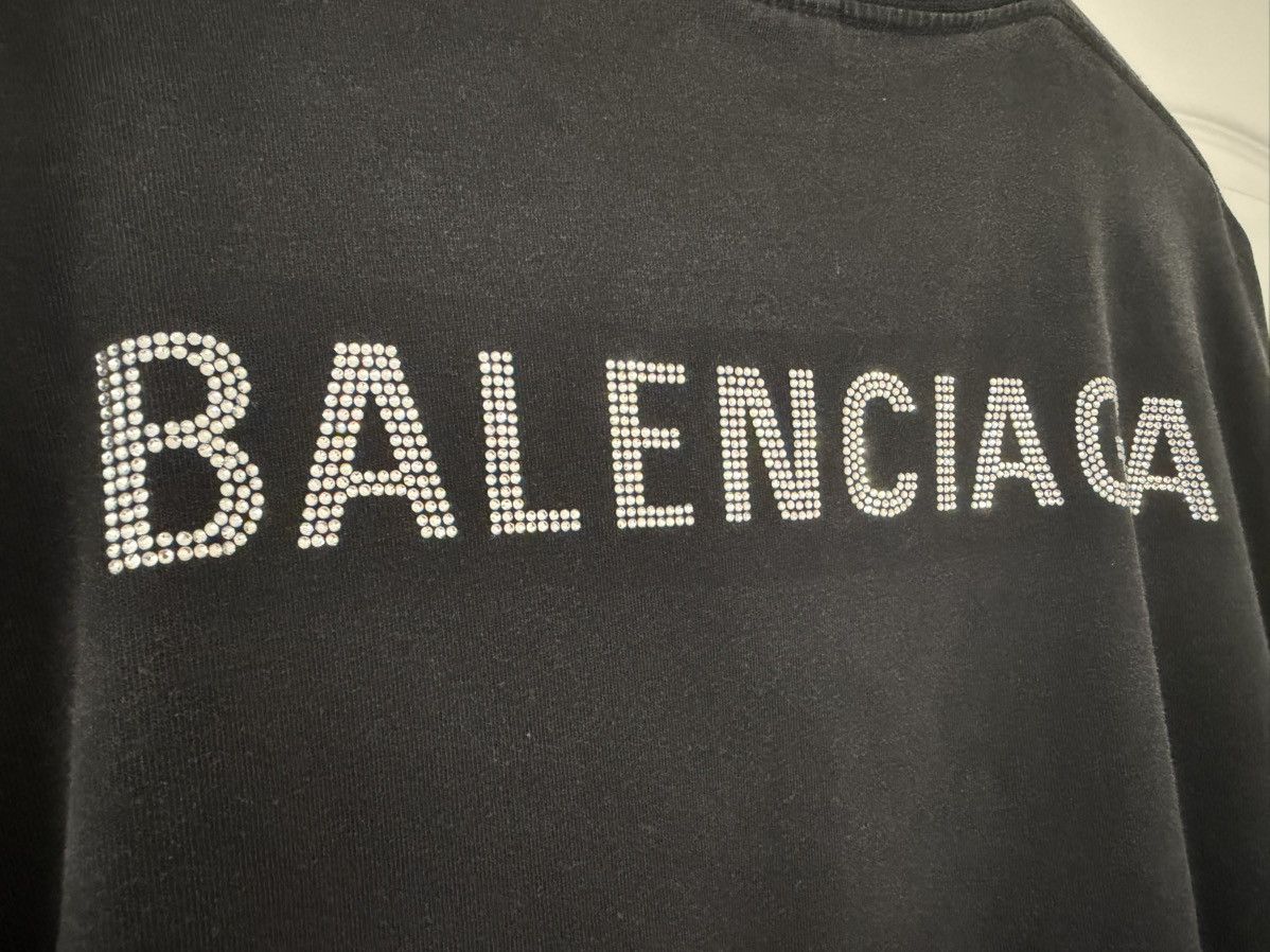 Balenciaga Balenciaga Crystal Logo Back Black Long Sleeve Shirt (XXL) Size US XXL / EU 58 / 5 - 4 Thumbnail