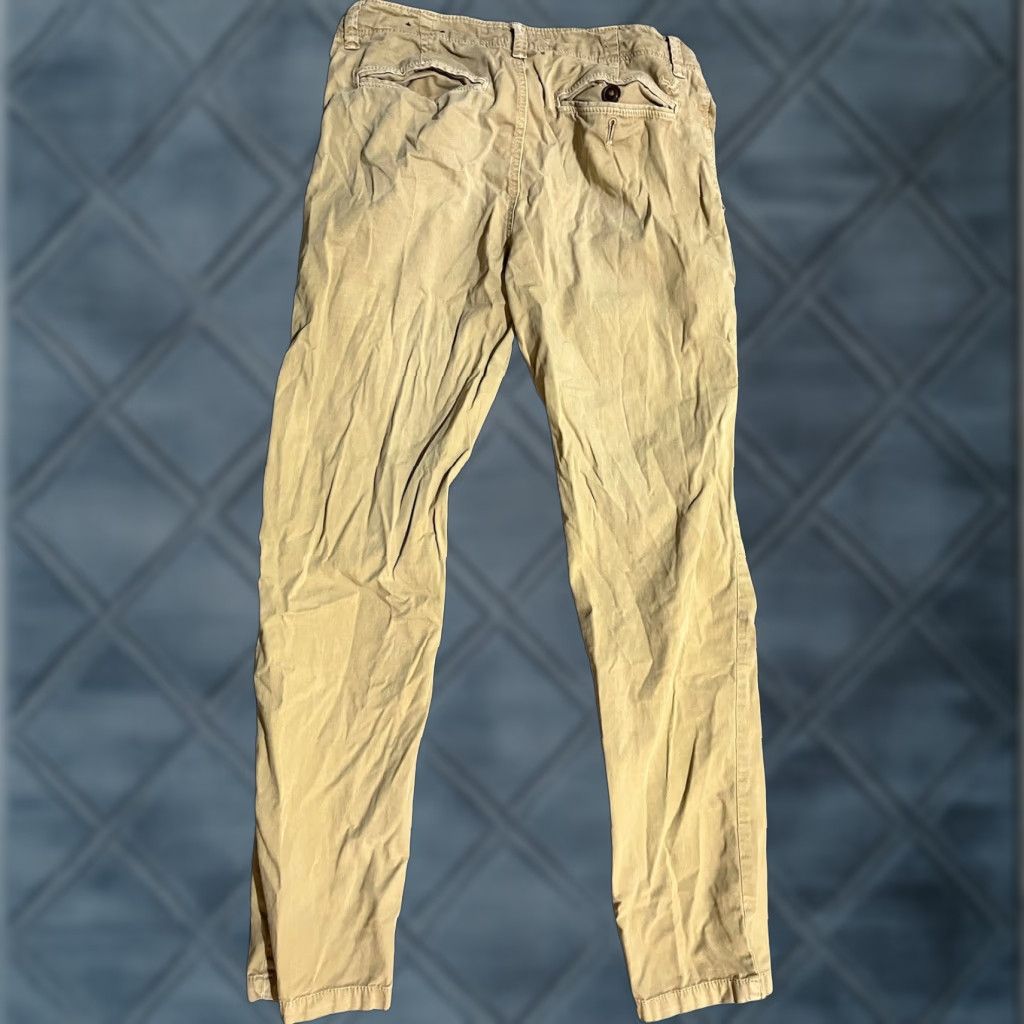 American Eagle Outfitters American Eagle Slim Fit Khaki Pants 30x32 Beige Flat Front Stretch Casual Mens Size US 30 / EU 46 - 1 Thumbnail