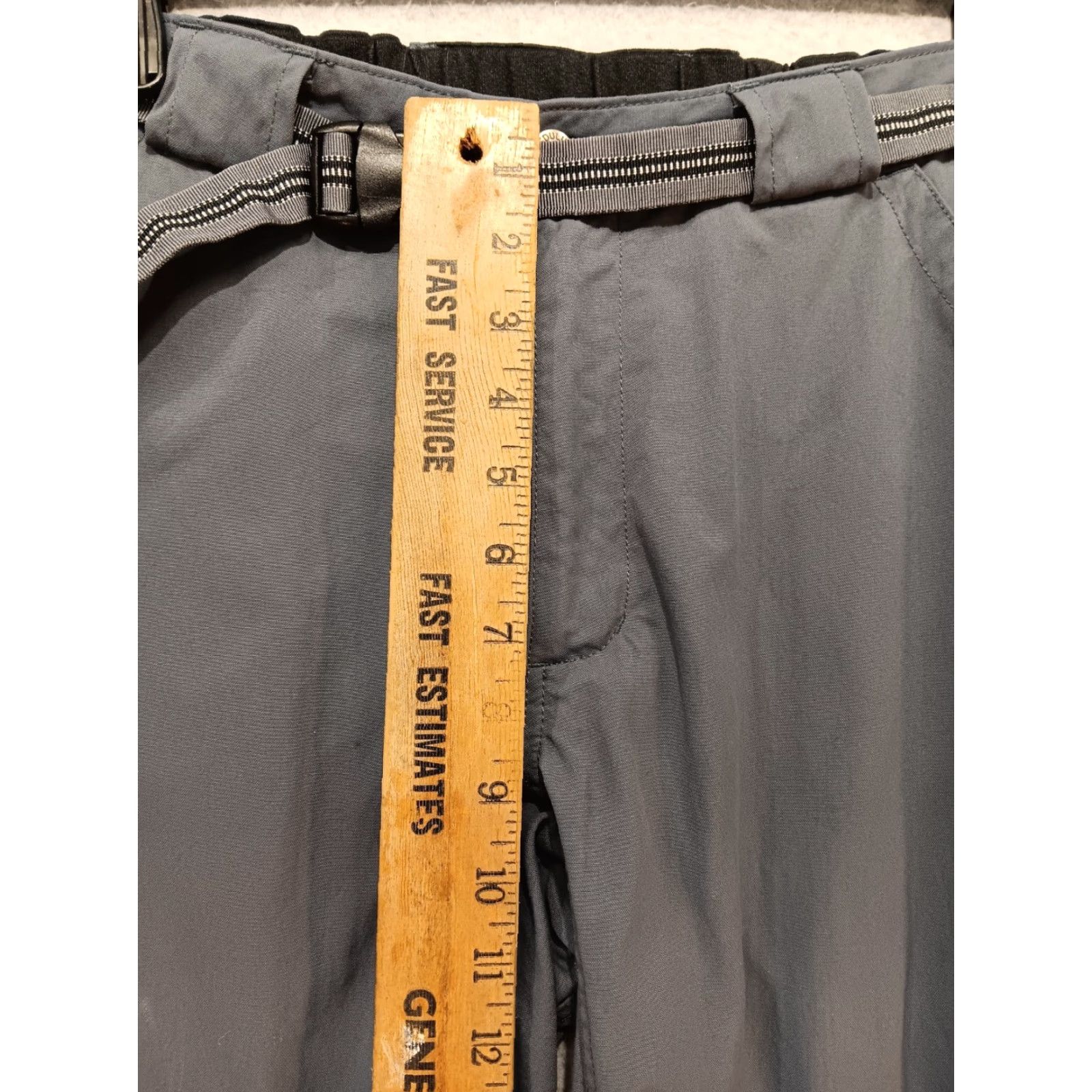 Vintage Duluth Flex Dry On The Fly Pants Men Large Gray Nylon Spandex Belted Relaxed Straight Front Size US 33 - 7 Thumbnail
