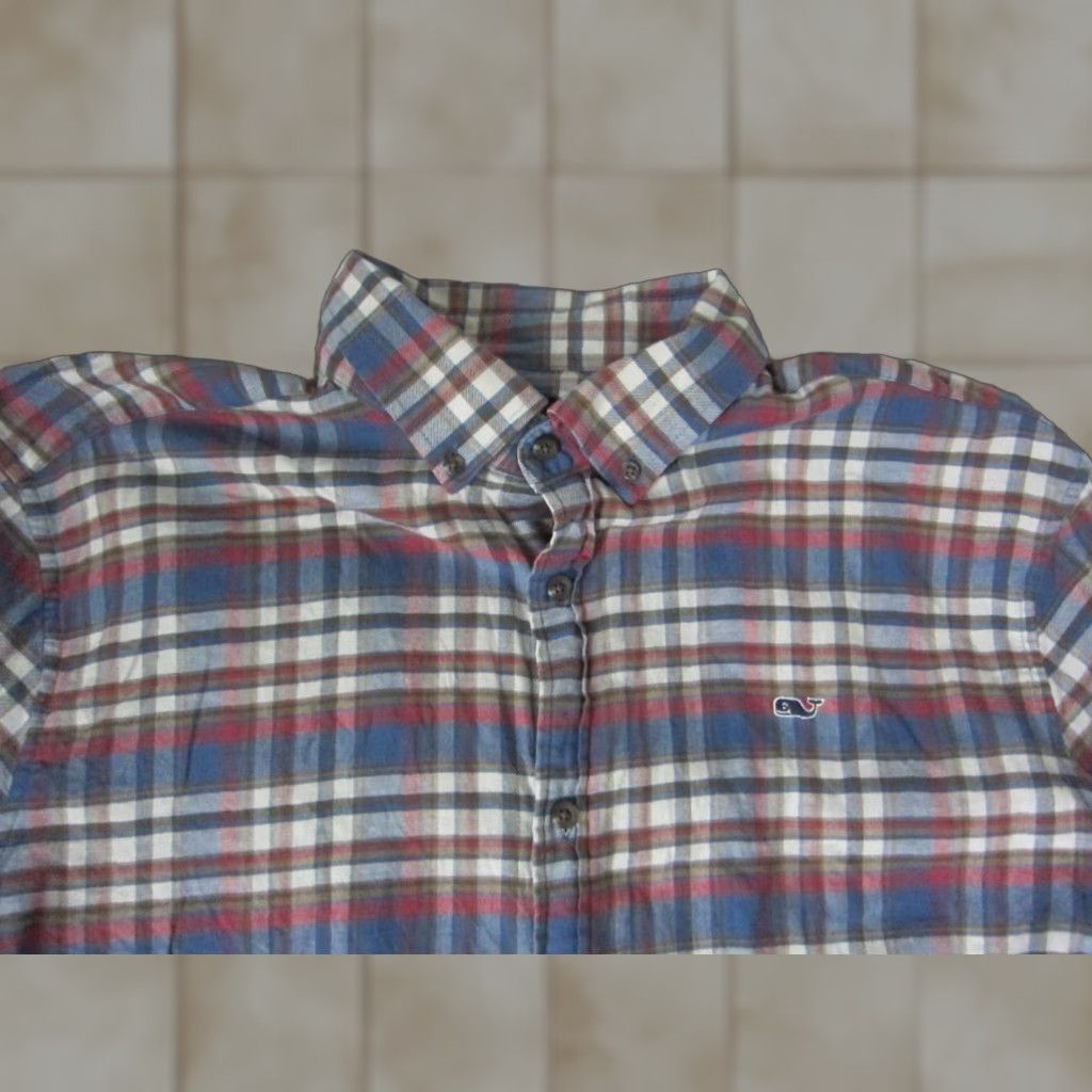Vineyard Vines Vineyard Vines Shirt XL Blue Red Plaid Whale Mens Button-Up Collared Long Sleeve 90s Colorful Size US S / EU 44-46 / 1 - 1 Thumbnail