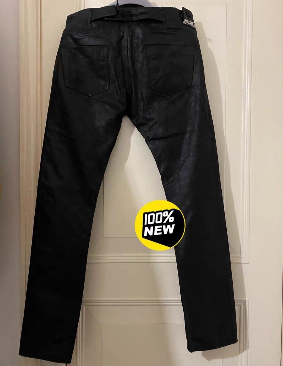 Rick Owens Rick Owens Classic slant zip cowhide leather trousers-2506 Size US 32 / EU 48 - 2 Thumbnail