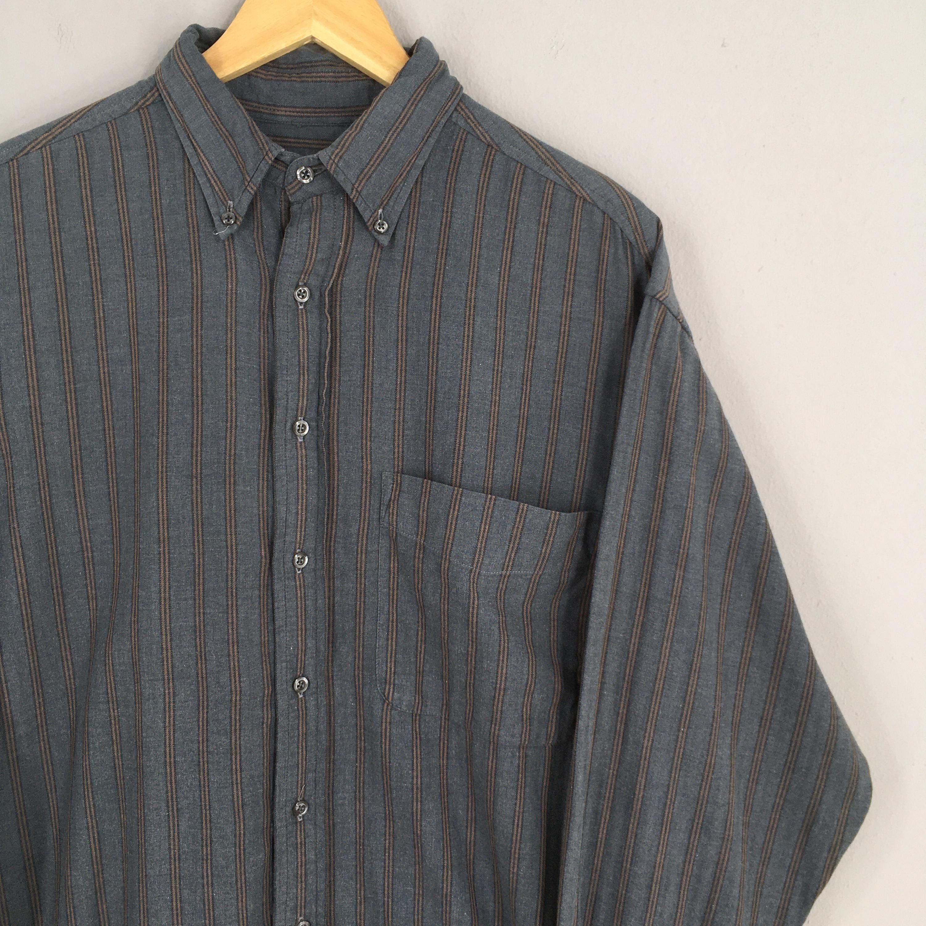 Flannel × Timberland Timberland Weathergear White Striped Blue Shirt Medium Size US M / EU 48-50 / 2 - 2 Thumbnail