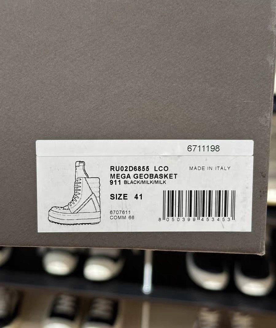 Rick Owens Rick Owens Platform Geobasket Ultra High-Top Size US 8 / EU 41 - 9 Thumbnail