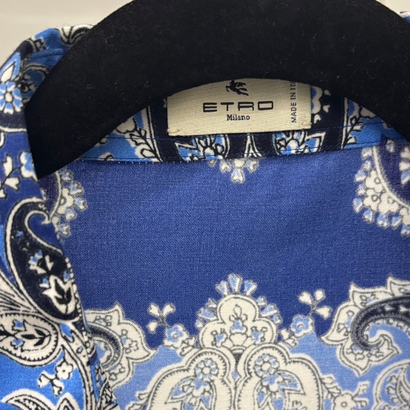 Etro NWT Etro Blue and White Paisley Button Down Shirt Size M Size US M / EU 48-50 / 2 - 3 Thumbnail