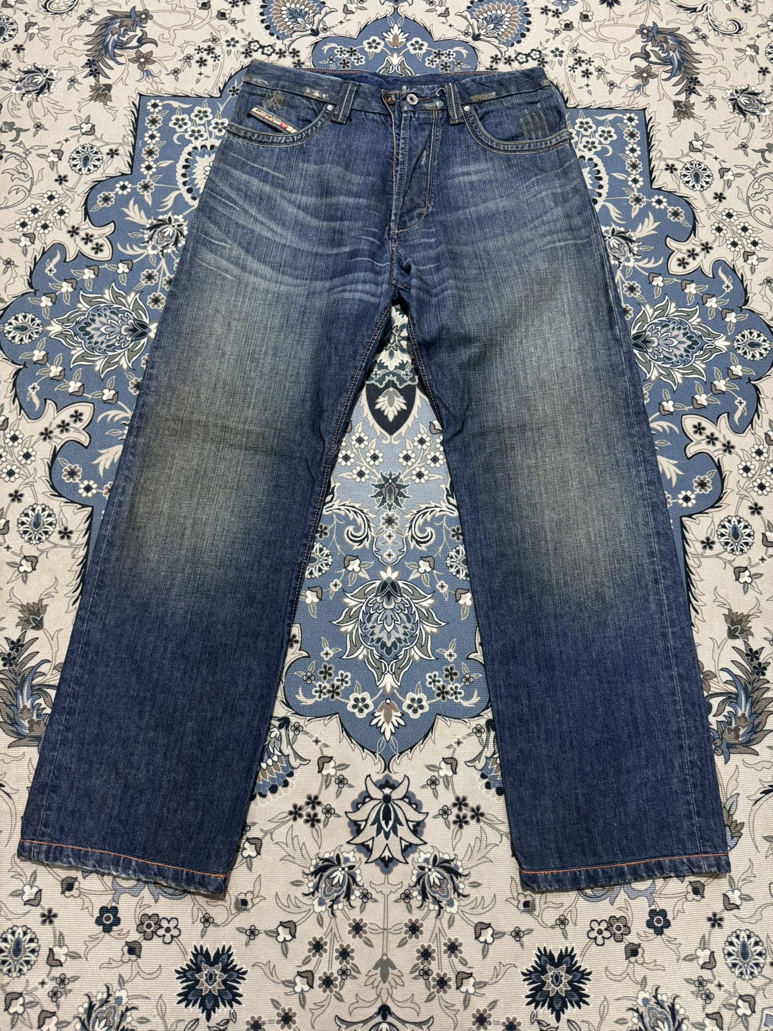 Diesel × Diesel Black Gold Diesel Industry Double Waist Zipper Jeans Buttonfly Size US 33 - 1 Thumbnail
