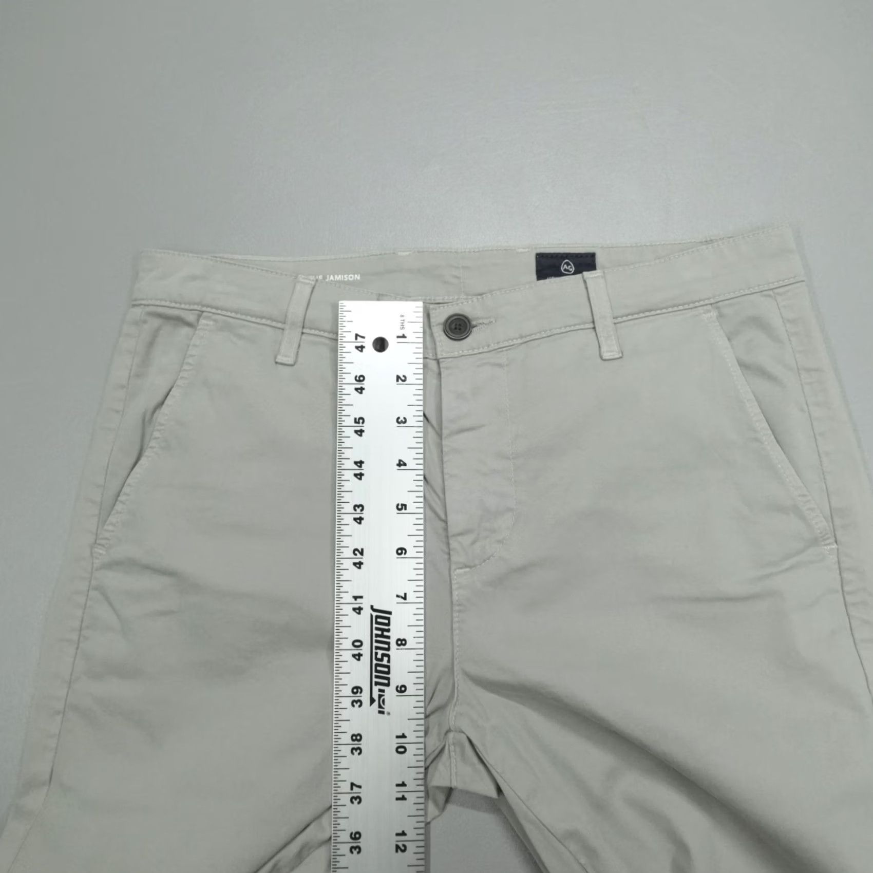 Vintage AG Adriano Goldschmied The Jamison Skinny Chino Men's 32x32 Florence Fog Gray Cotton Slim 5-Pocket Jeans Vintage Style Mens Size US 32 / EU 48 - 7 Thumbnail
