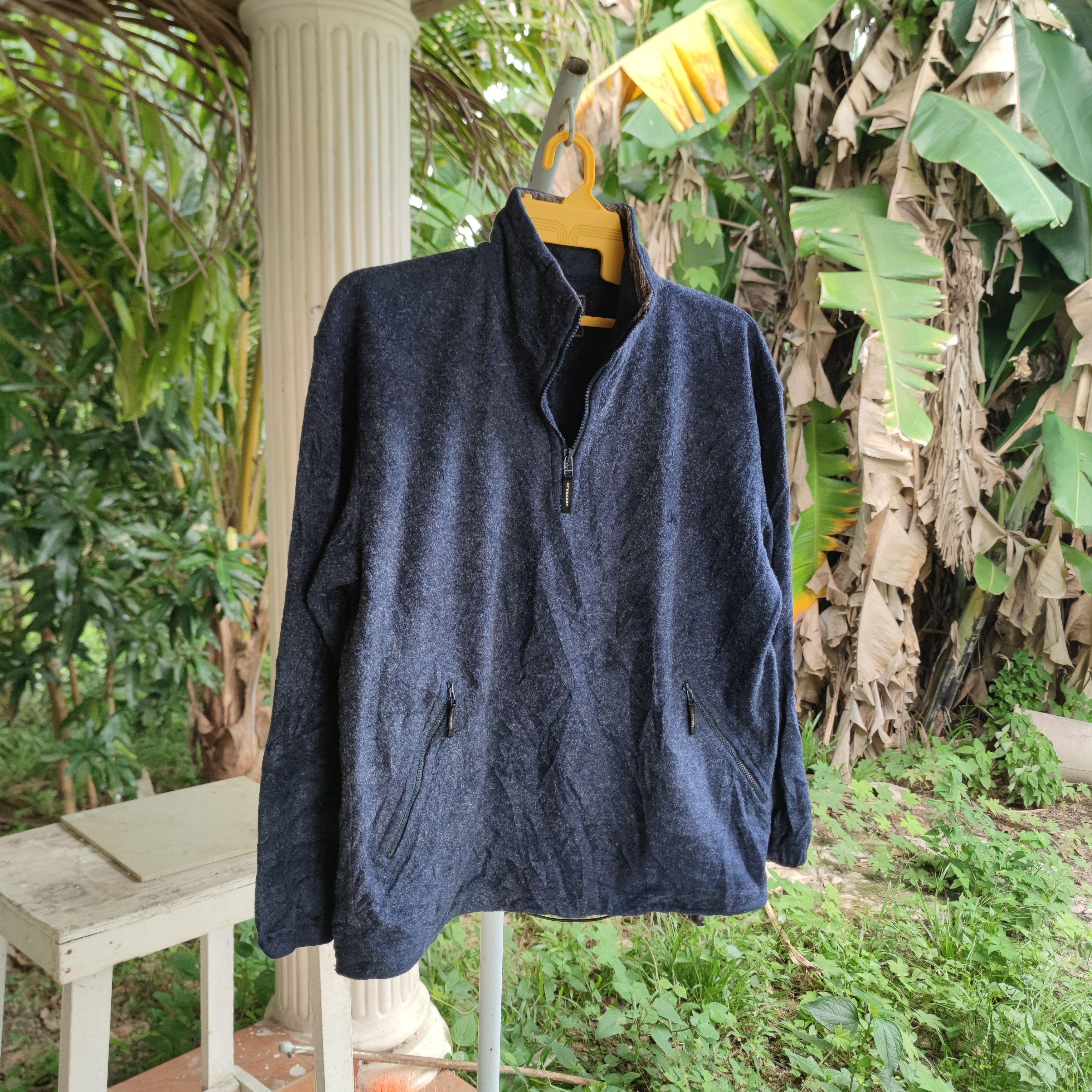 Burberry × Vintage VINTAGE BURBERRYS HALF ZIPPER FLEECE JUMPER Size US L / EU 52-54 / 3 - 4 Thumbnail