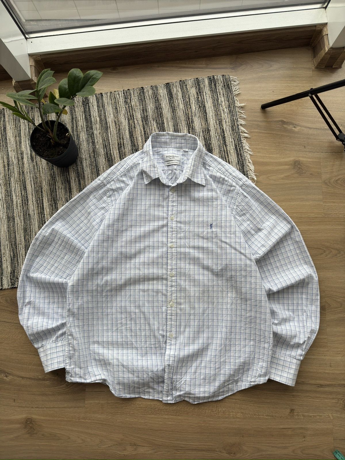 Other Yves Saint Laurent YSL vintage blue button up shirt Size US XL / EU 56 / 4 - 2 Thumbnail