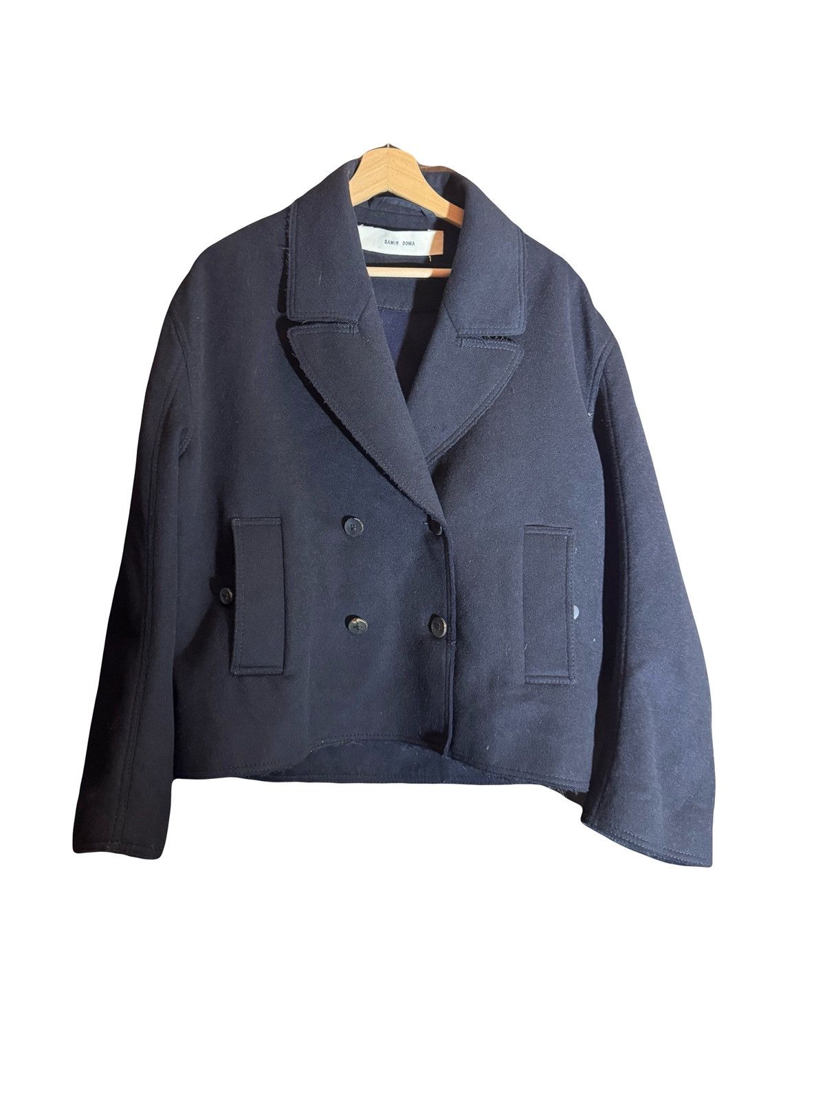 Damir Doma damir doma fw18 cashmere & wool cropped coat 40 fr wo Size M / US 6-8 / IT 42-44 - 1 Thumbnail