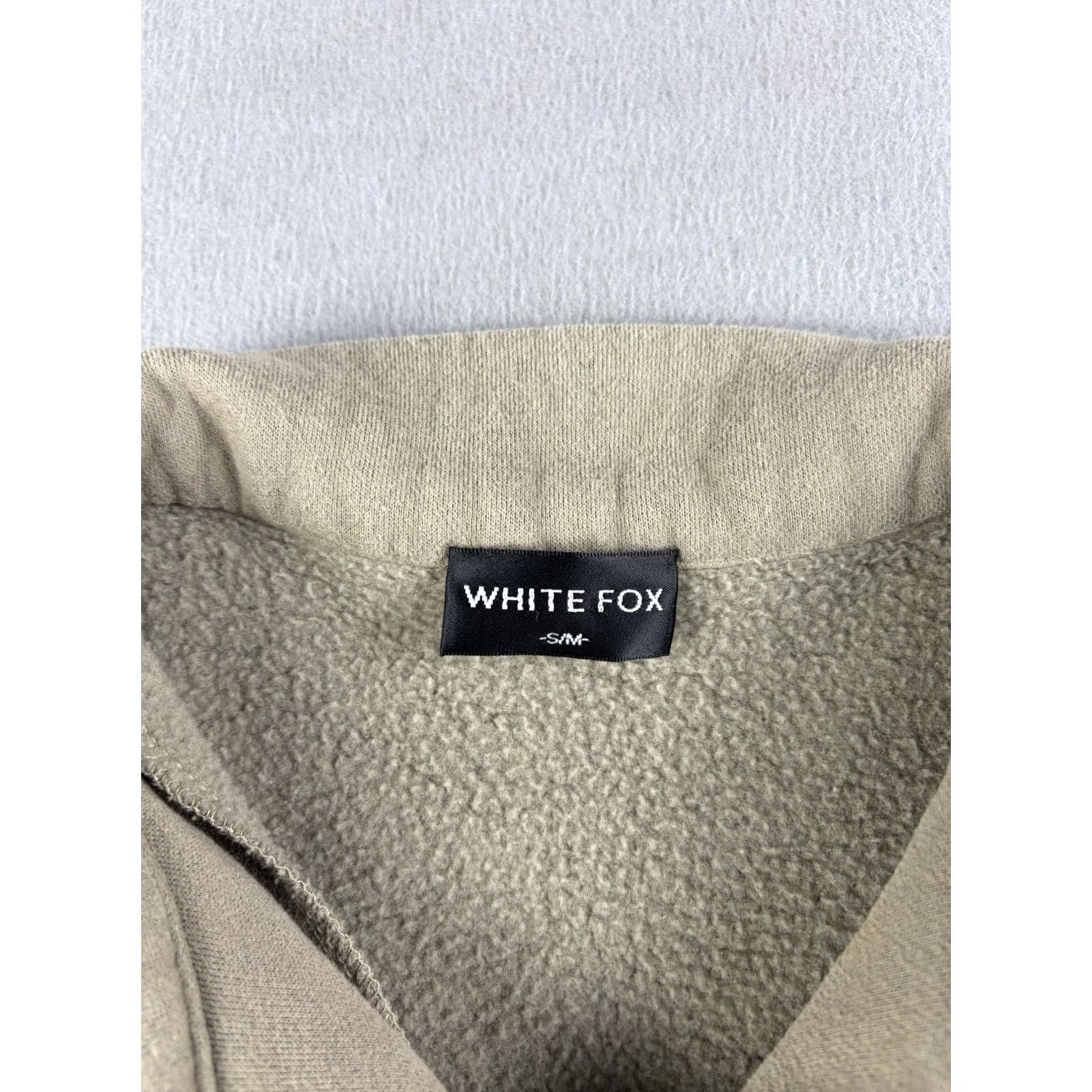 Vintage White Fox Sweatshirt Pullover Zip White S Women Activewear Logo Fleece Collared Solid Pullover 90s? Size S / US 4 / IT 40 - 3 Thumbnail