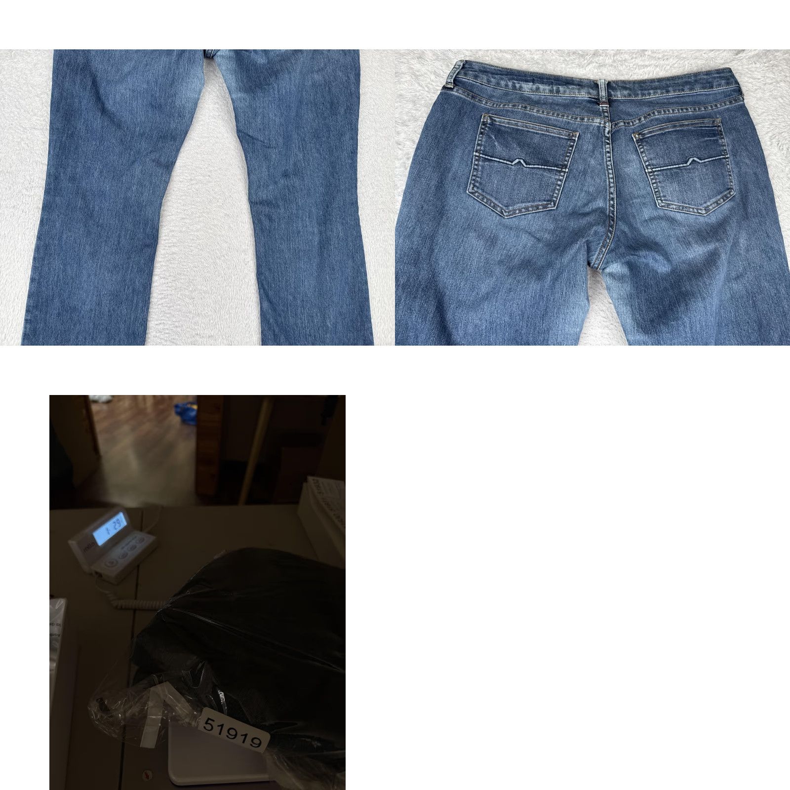 Vintage Arizona Jean Co Jeans Womens Bootcut Jeans 18 Blue Mid Rise Stretch Denim Medium Wash 5-Pocket Logo Zipper Button Girls Womens Size 40" / US 18 - 10 Thumbnail