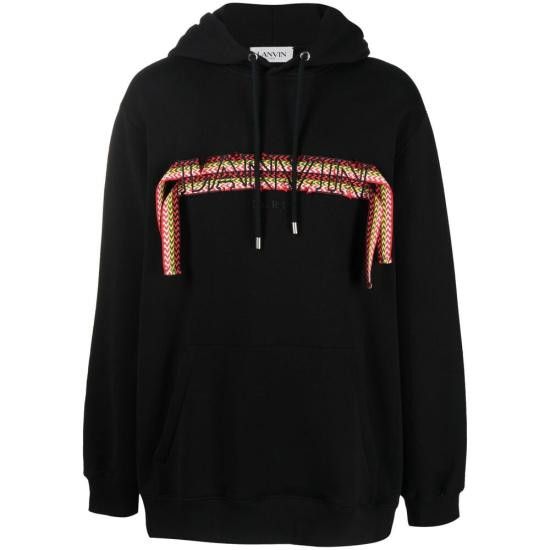 パーカー・フーディ LANVIN Men Sweatshirts RM HO0009 J199 P24 10 BLACK Oversized Hoodie Lanvin Curblace | Lanvin