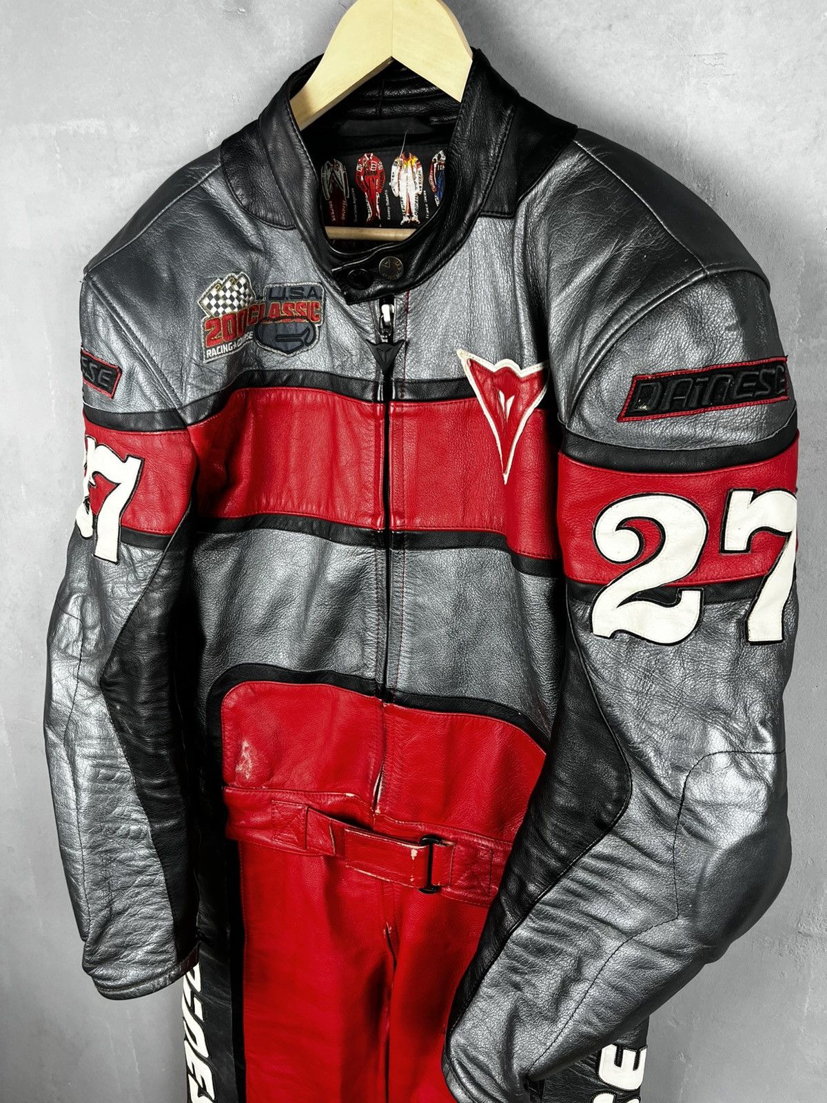 Dainese Dainese 27 leather suit racing jacket pants size 52 Size US L / EU 52-54 / 3 - 3 Thumbnail