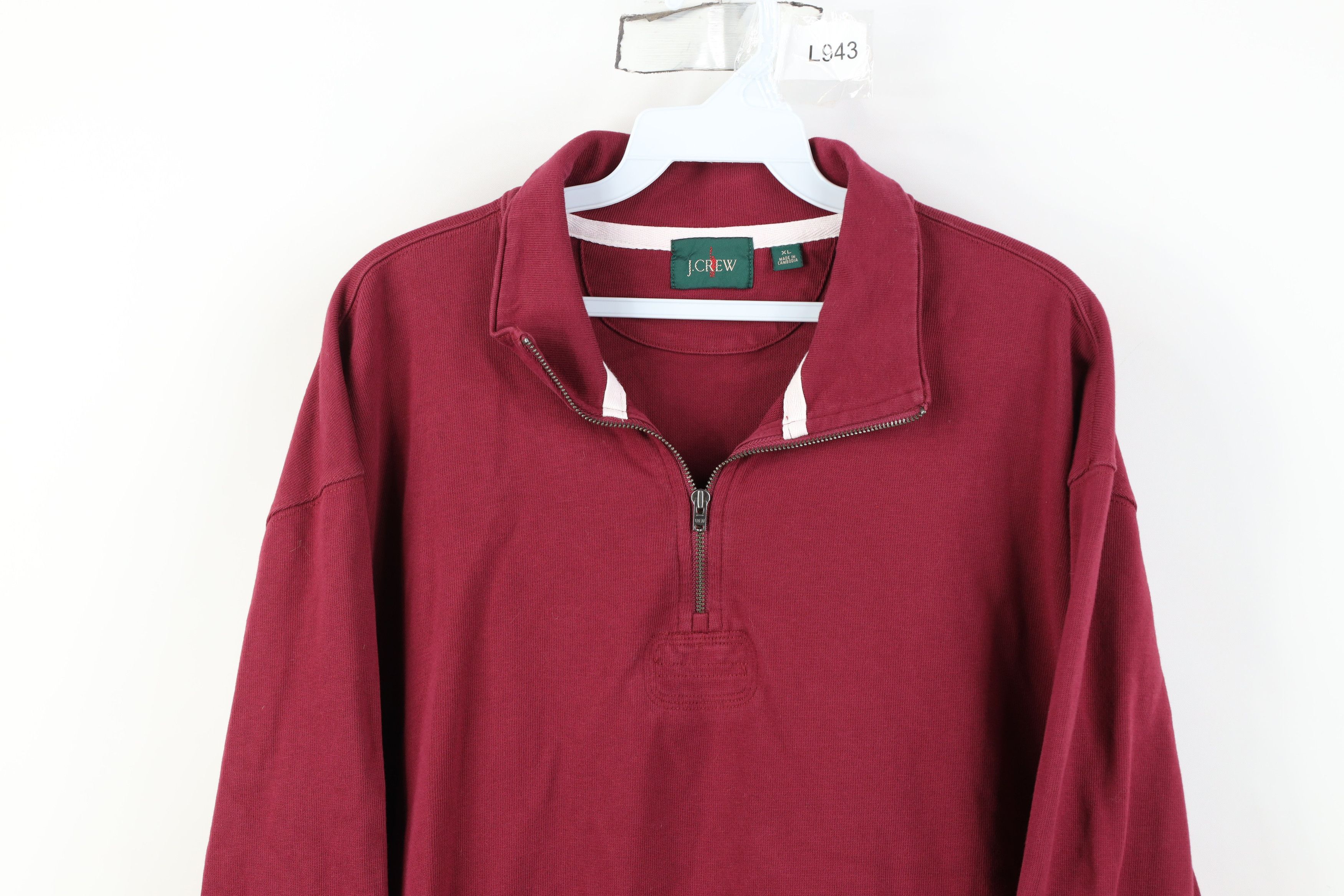 J.Crew Y2K J Crew Oarsman Rugby 1/4 Half Zip Pullover Sweater Red Size US XL / EU 56 / 4 - 2 Thumbnail