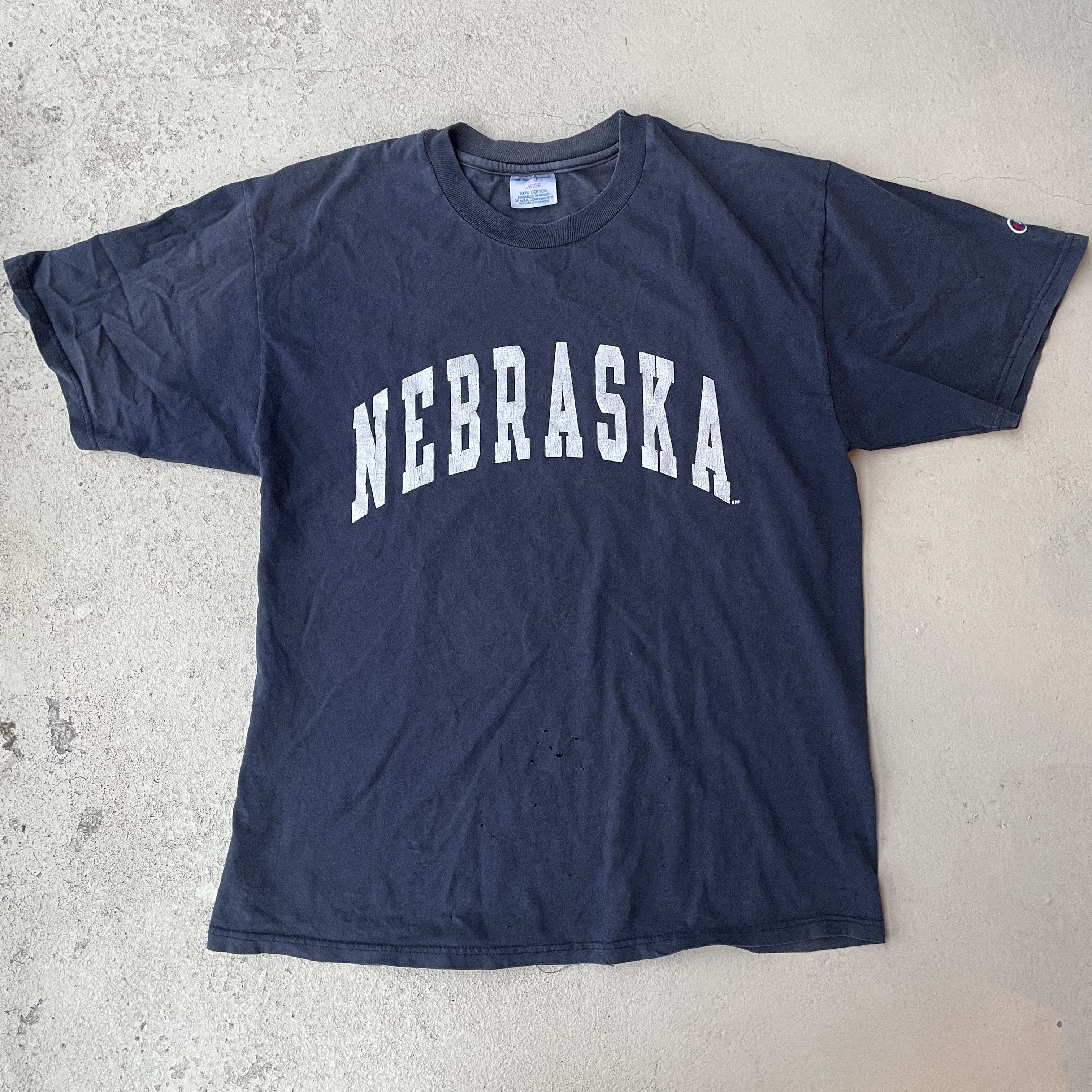 Champion Raf Simons Style Vintage Champion "Nebraska" T-Shirt Size US M / EU 48-50 / 2 - 1 Thumbnail