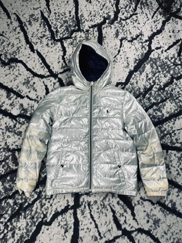 Ralph Lauren Silver Navy Blue Double-Face Down Jacket XS Size US XS / EU 42 / 0 - 5 Thumbnail