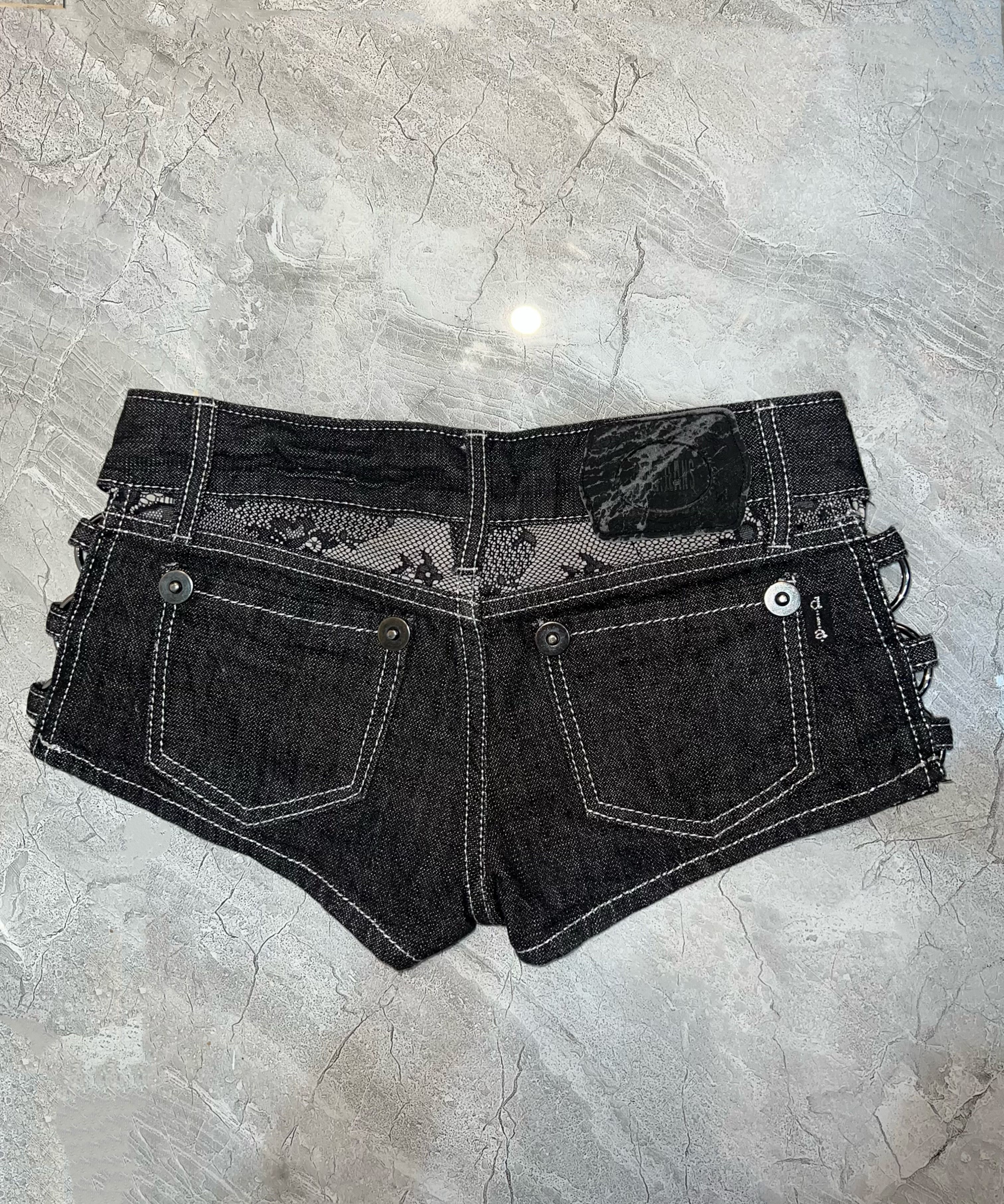 Japanese Brand D.i.a. Japanese denim lace short 🖤🦋 Size 24" / US 00 / IT 34 - 3 Thumbnail