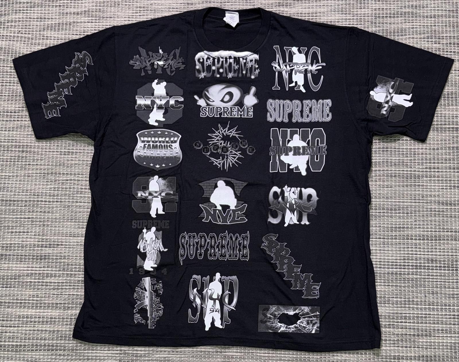 Supreme Supreme Black Flash Tee Size US XXL / EU 58 / 5 - 1 Thumbnail