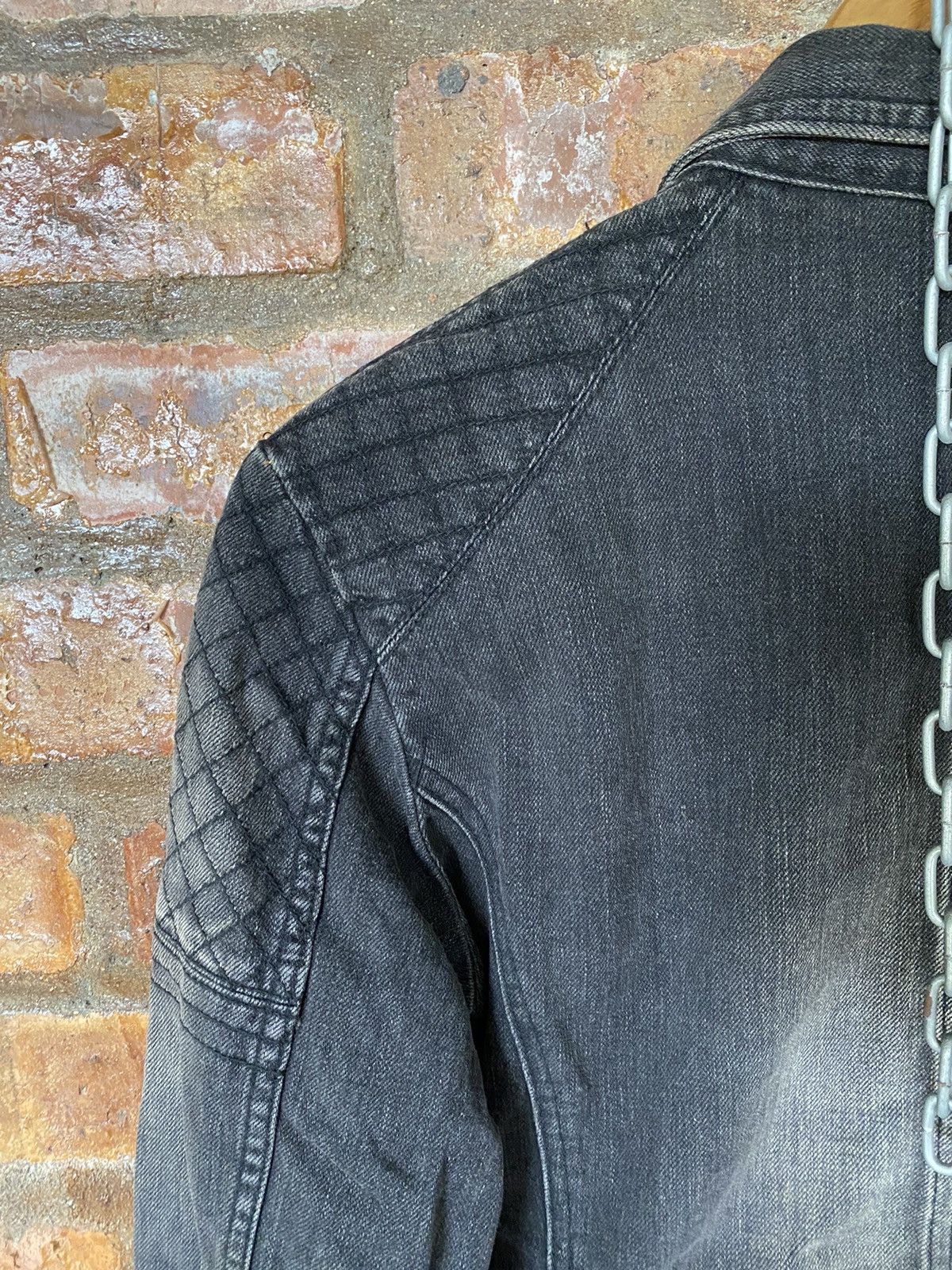 5351 POUR LES HOMMES Diamond stitch faded detailing wash denim Jacket Size US M / EU 48-50 / 2 - 14 Thumbnail
