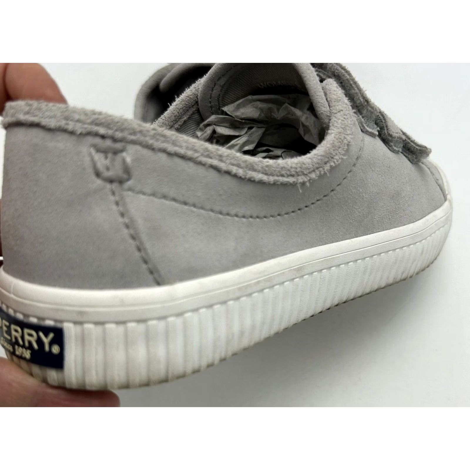 Sperry SPERRY Top Sider Low Womens Shoes Gray Suede Leather Sneakers Size M / US 6-8 / IT 42-44 - 7 Thumbnail